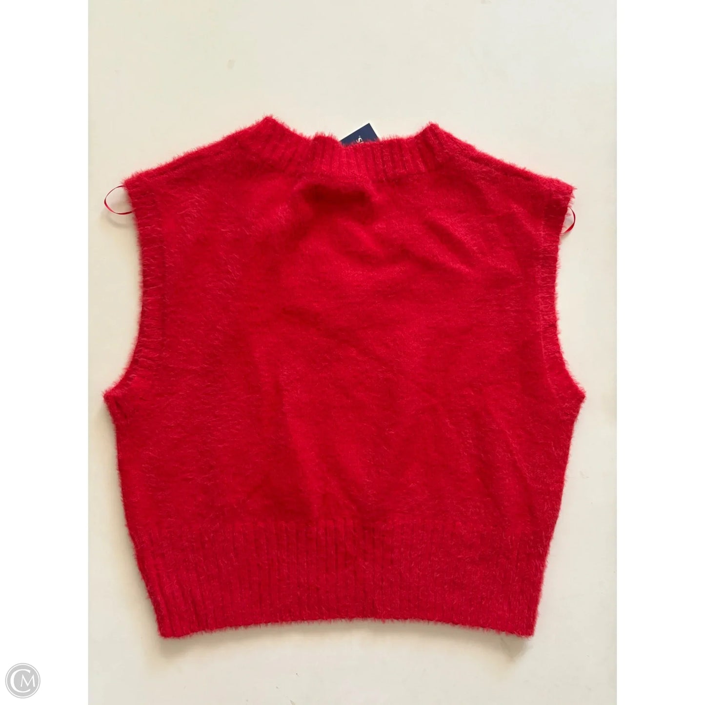 Vest Faux Fur & Sherpa By Jessica Simpson In Red, Size: S