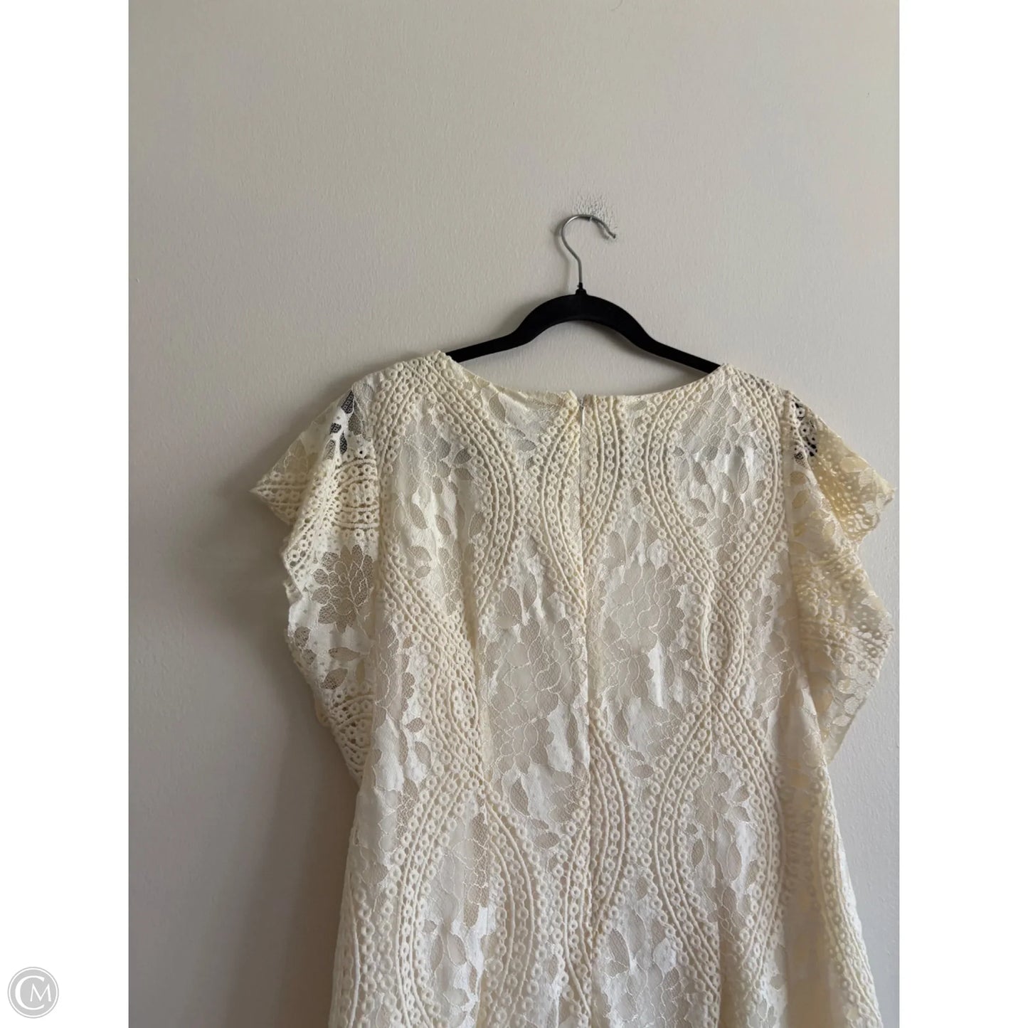 Dress Casual Midi By Cato In Cream, Size: 16