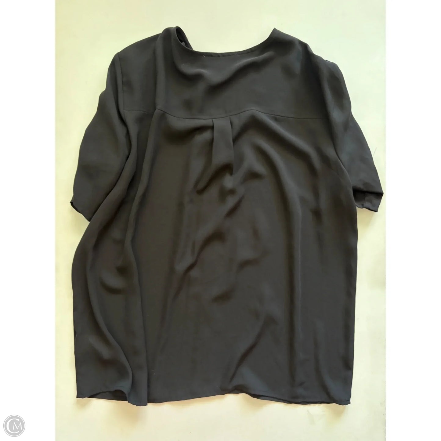 Blouse Short Sleeve By Michael By Michael Kors In Black, Size: L