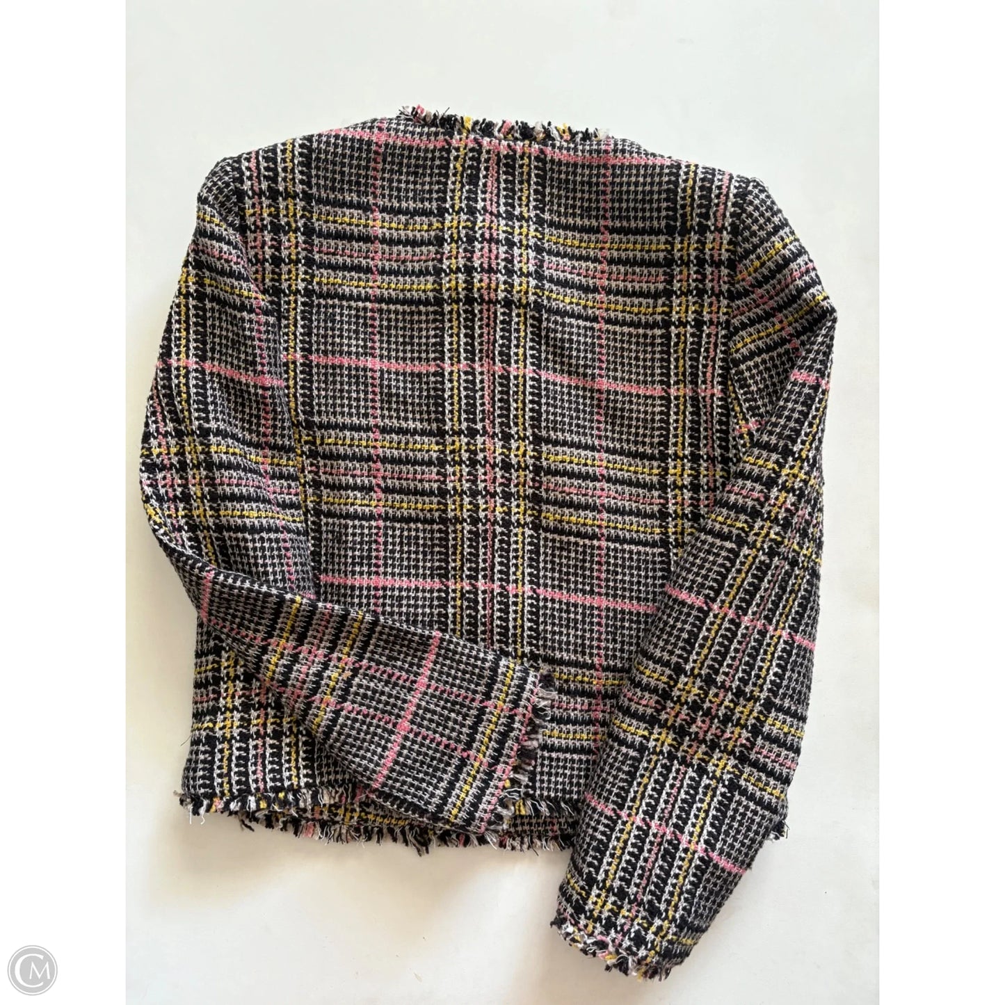 Blazer Designer By Kate Spade In Plaid Pattern, Size: 0