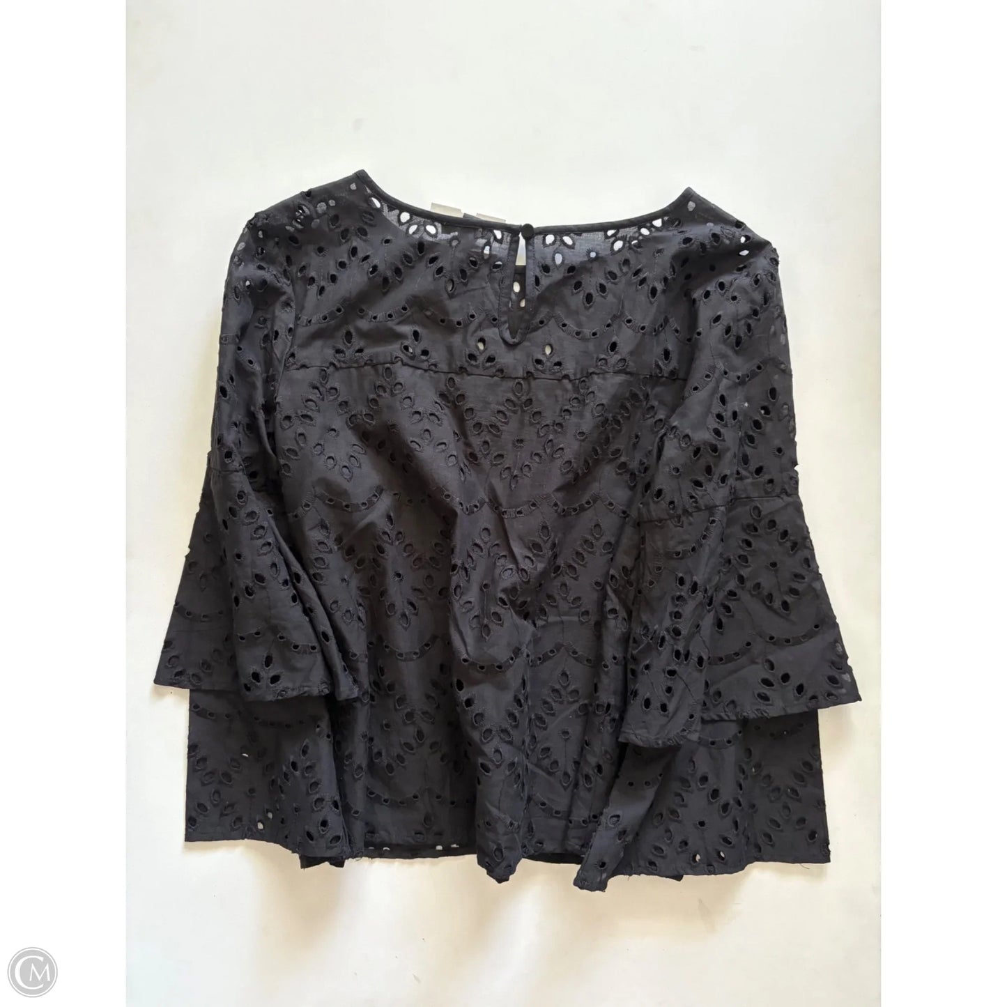 Top Short Sleeve By Ann Taylor In Black, Size: Xs