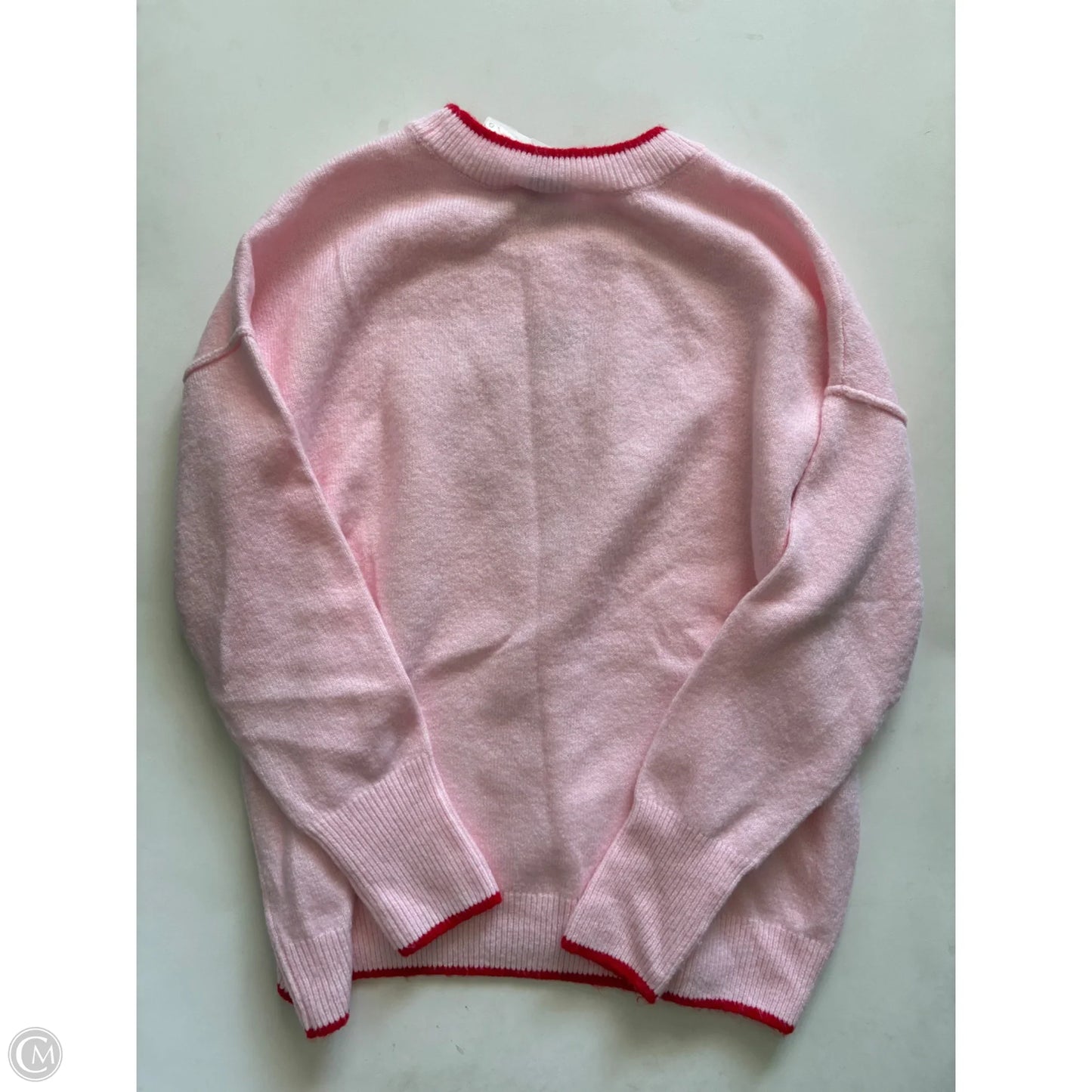 Sweater By Cece In Pink & Red, Size: S