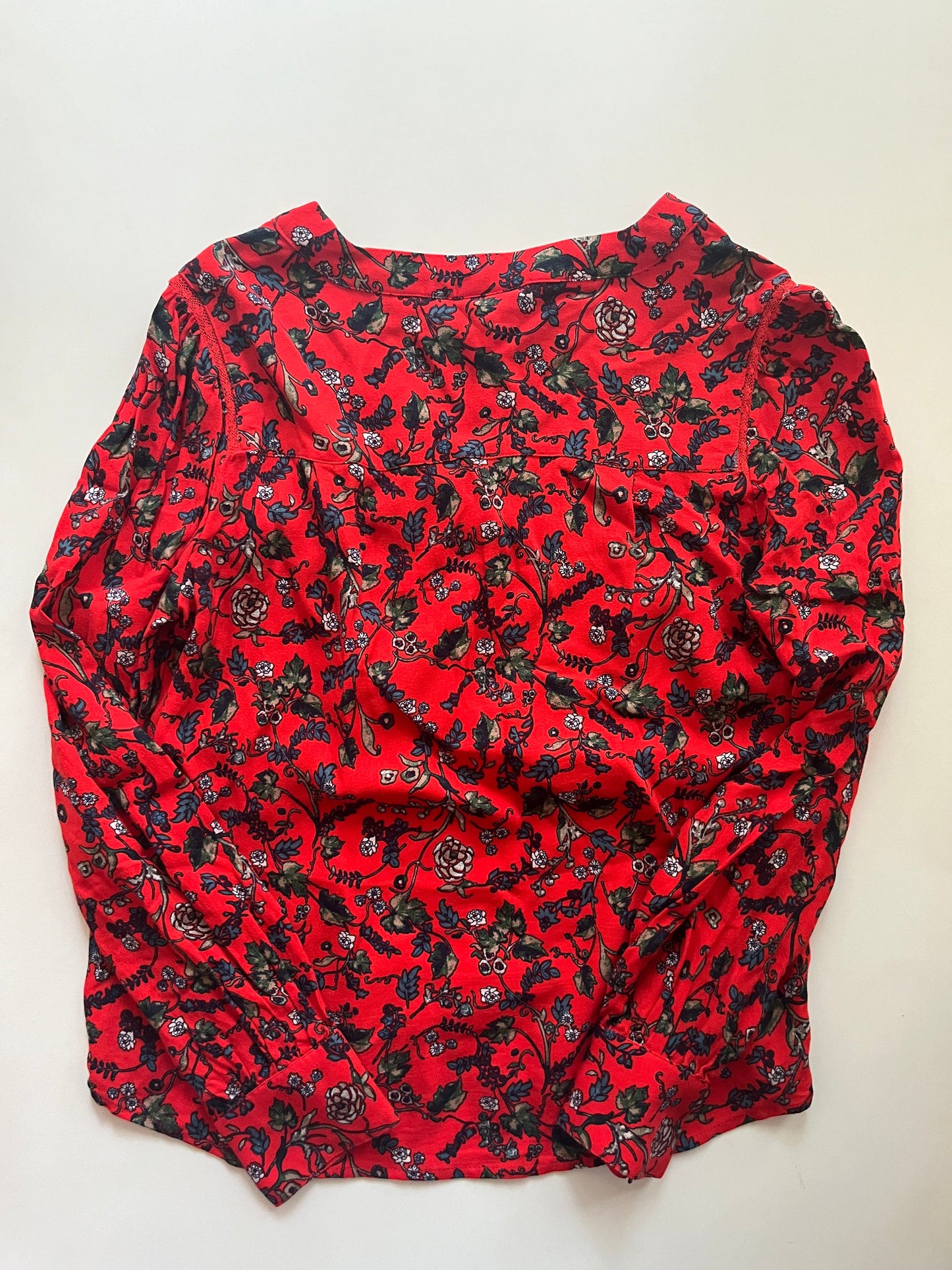 Floral Blouse Long Sleeve Hinge, Size S