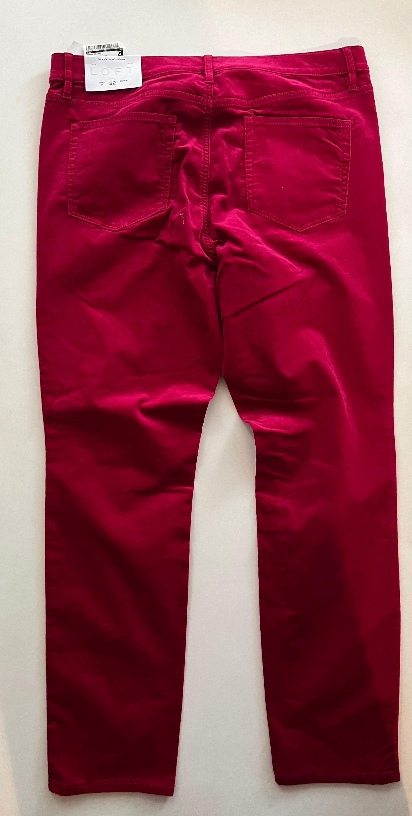 Pink Jeans Skinny Loft, Size 14