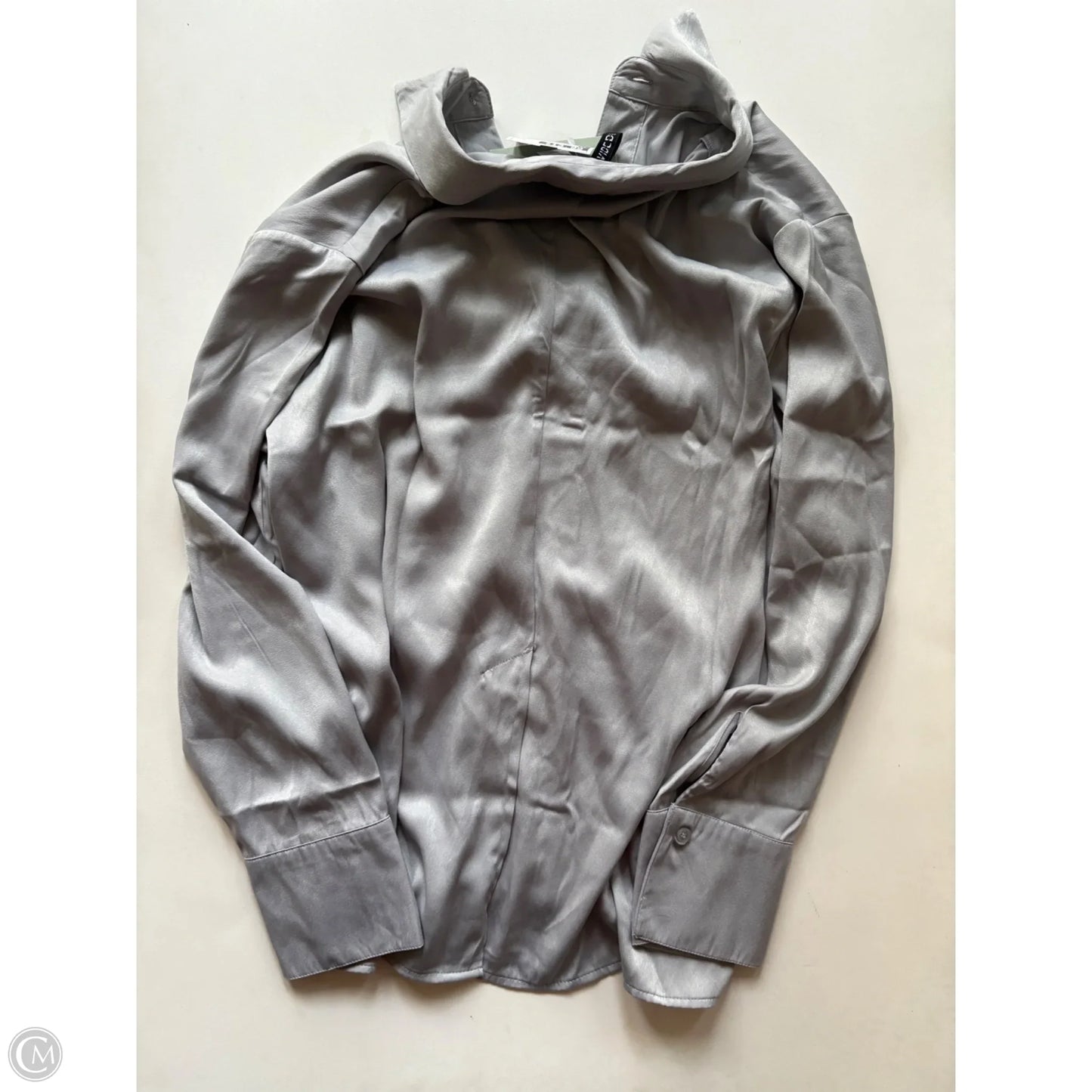 Blouse Long Sleeve By Divided In Silver, Size: S
