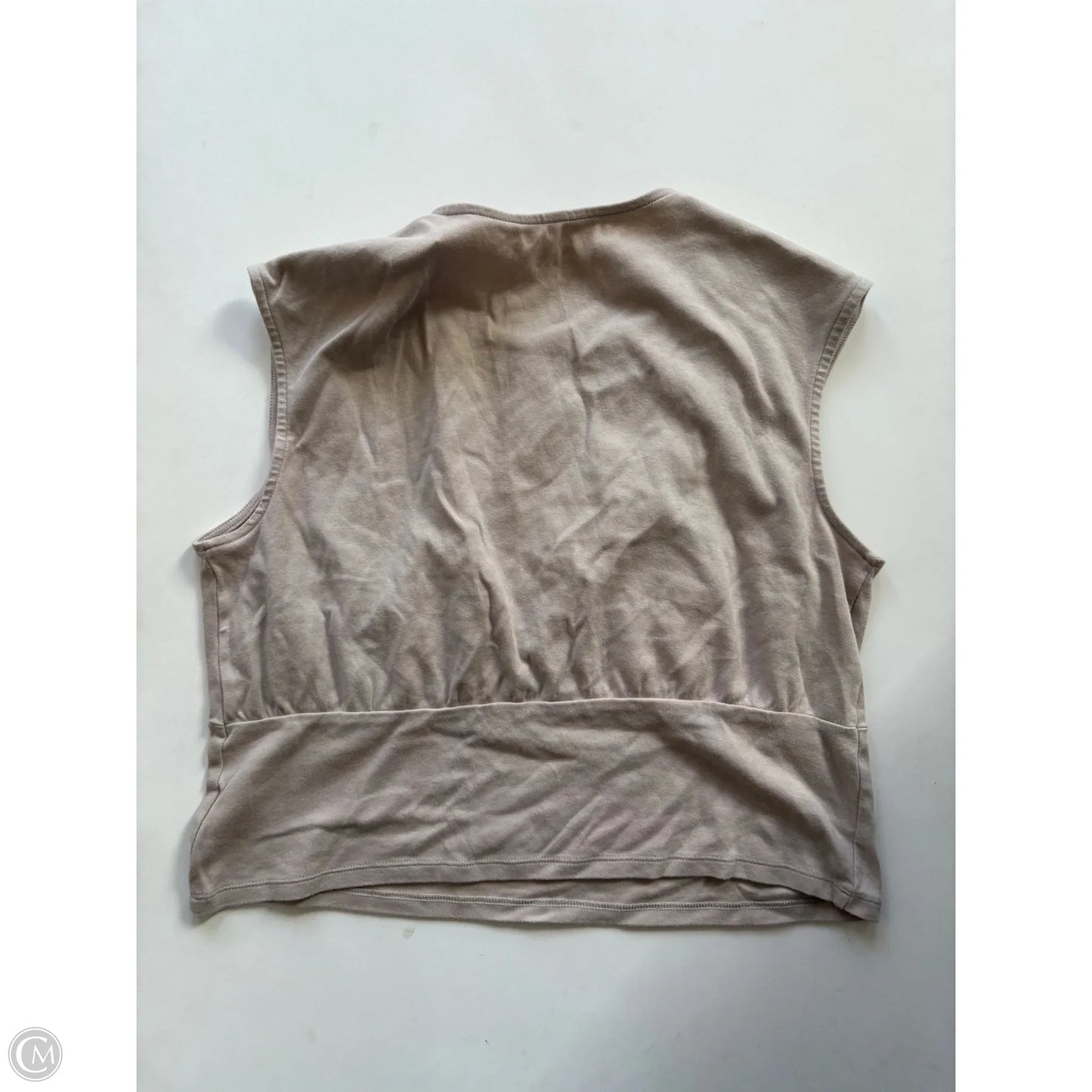 Blouse Sleeveless By A New Day In Tan, Size: L