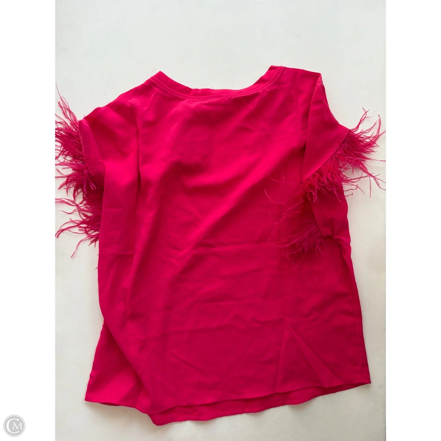 Blouse Short Sleeve By Ee Some In Pink, Size: L