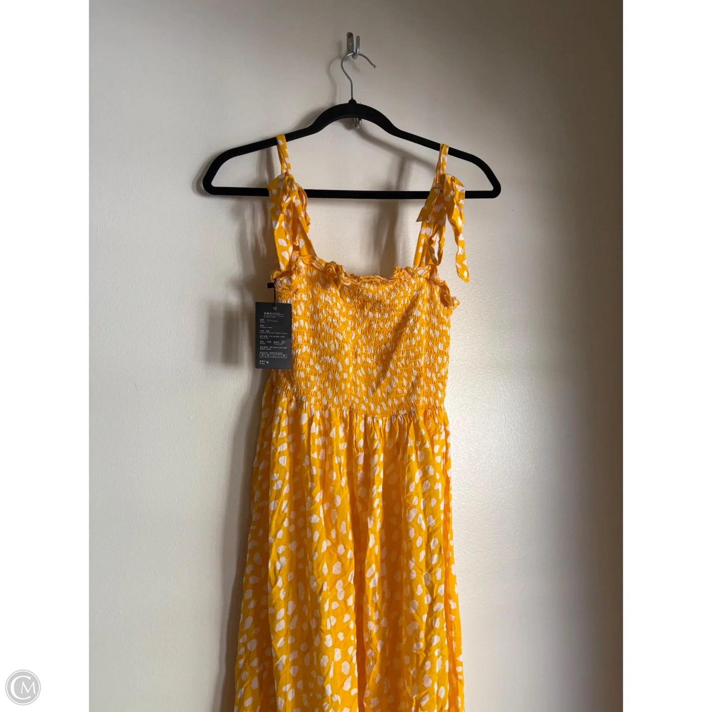 Dress Casual Midi By r. vicimos In Yellow, Size: Xl