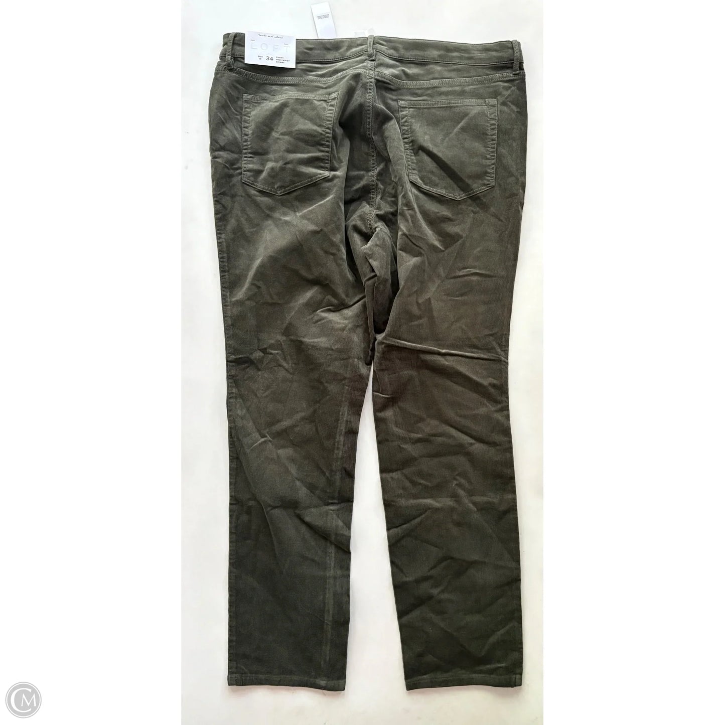 Jeans Skinny By Loft In Green, Size: 18