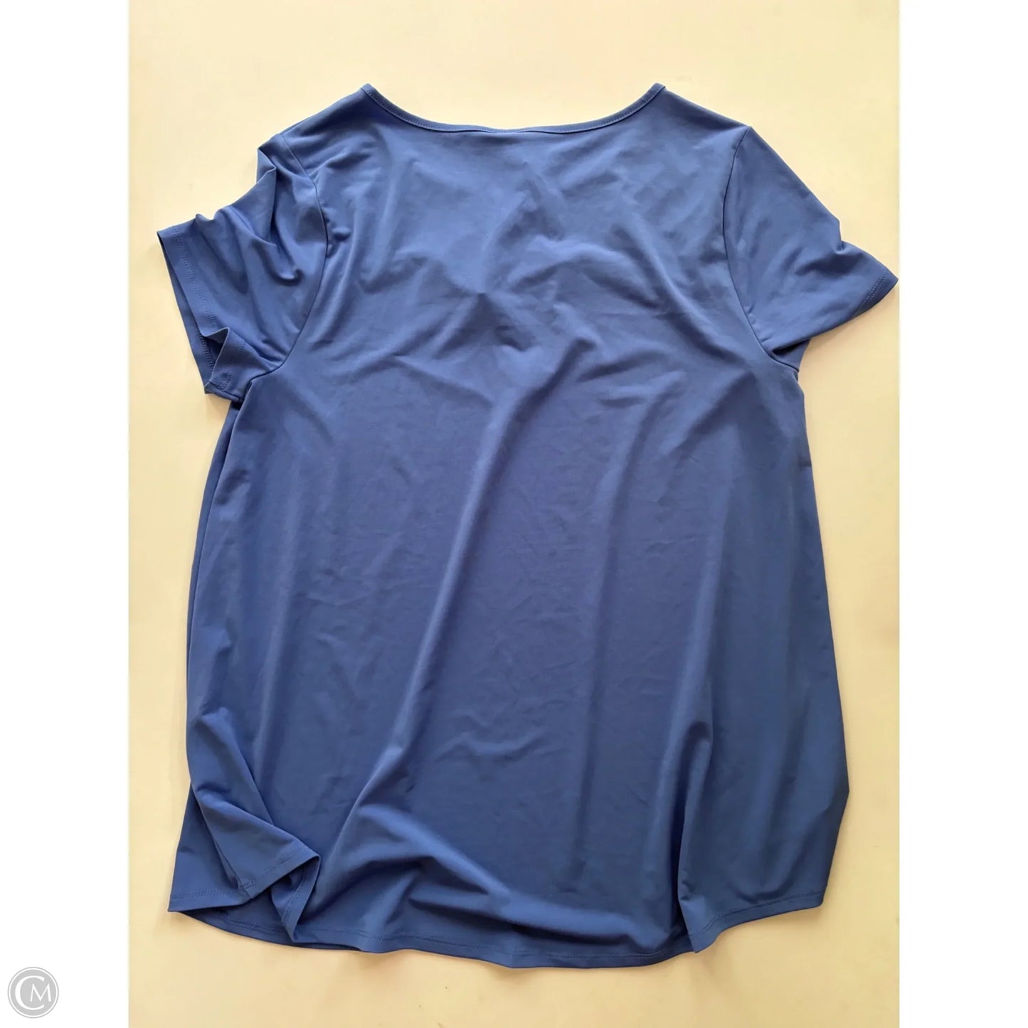 Blouse Short Sleeve By New Directions In Blue, Size: S