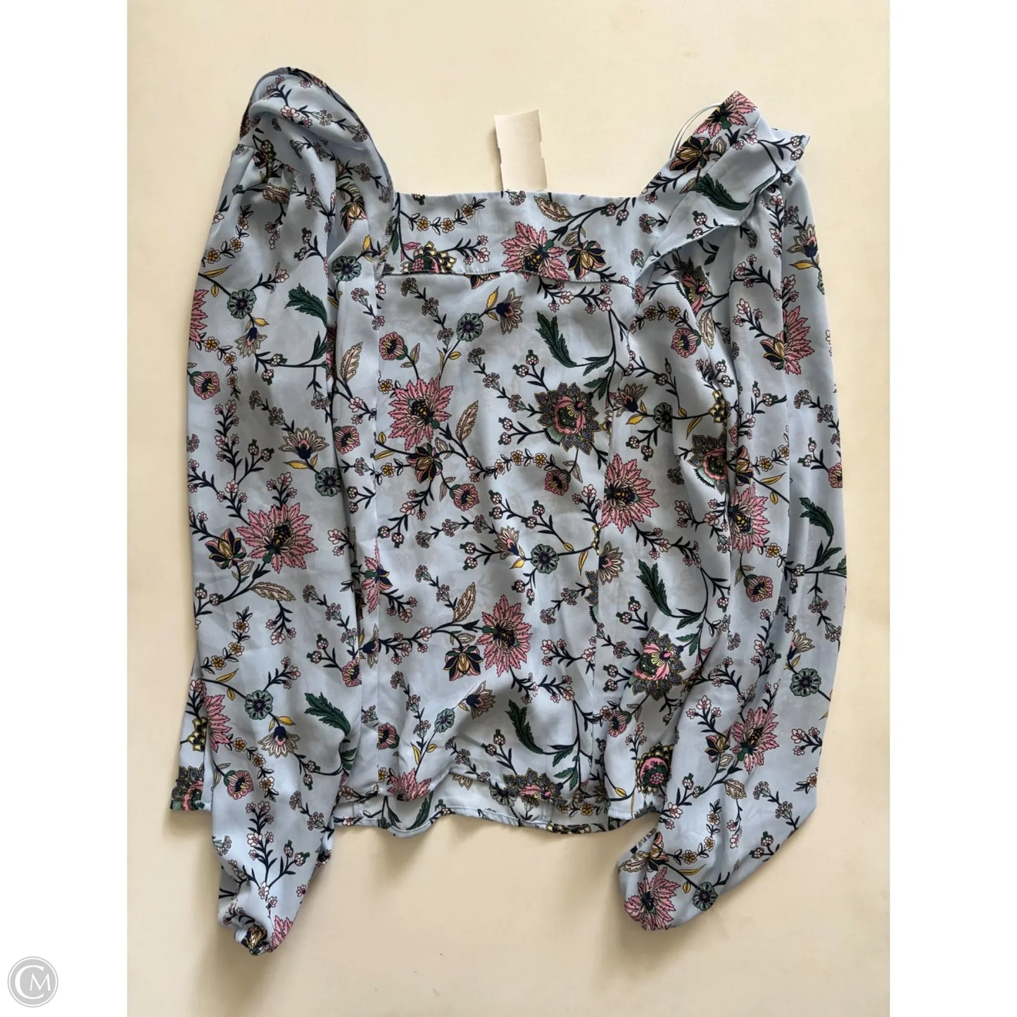 Blouse Long Sleeve By Banana Republic In Floral Print, Size: S