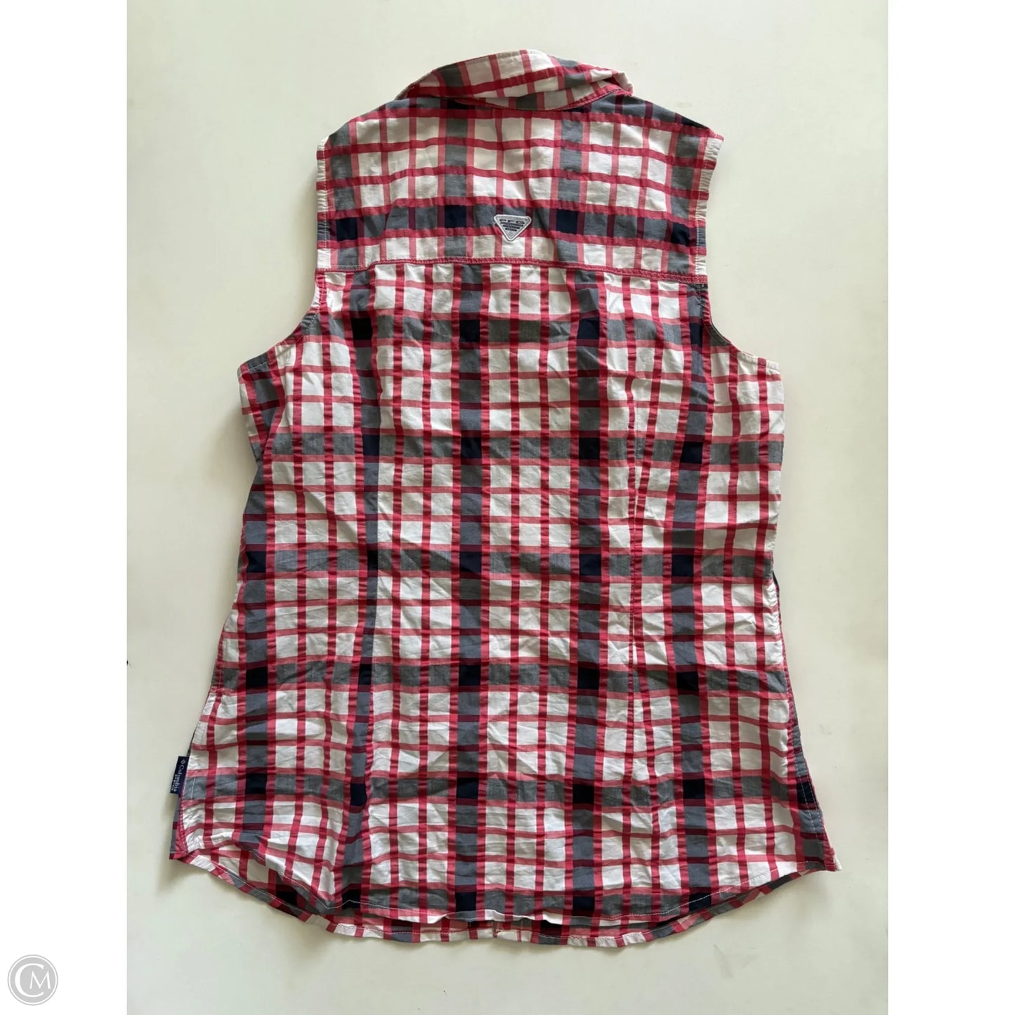 Athletic Tank Top By Columbia In Plaid Pattern, Size: M