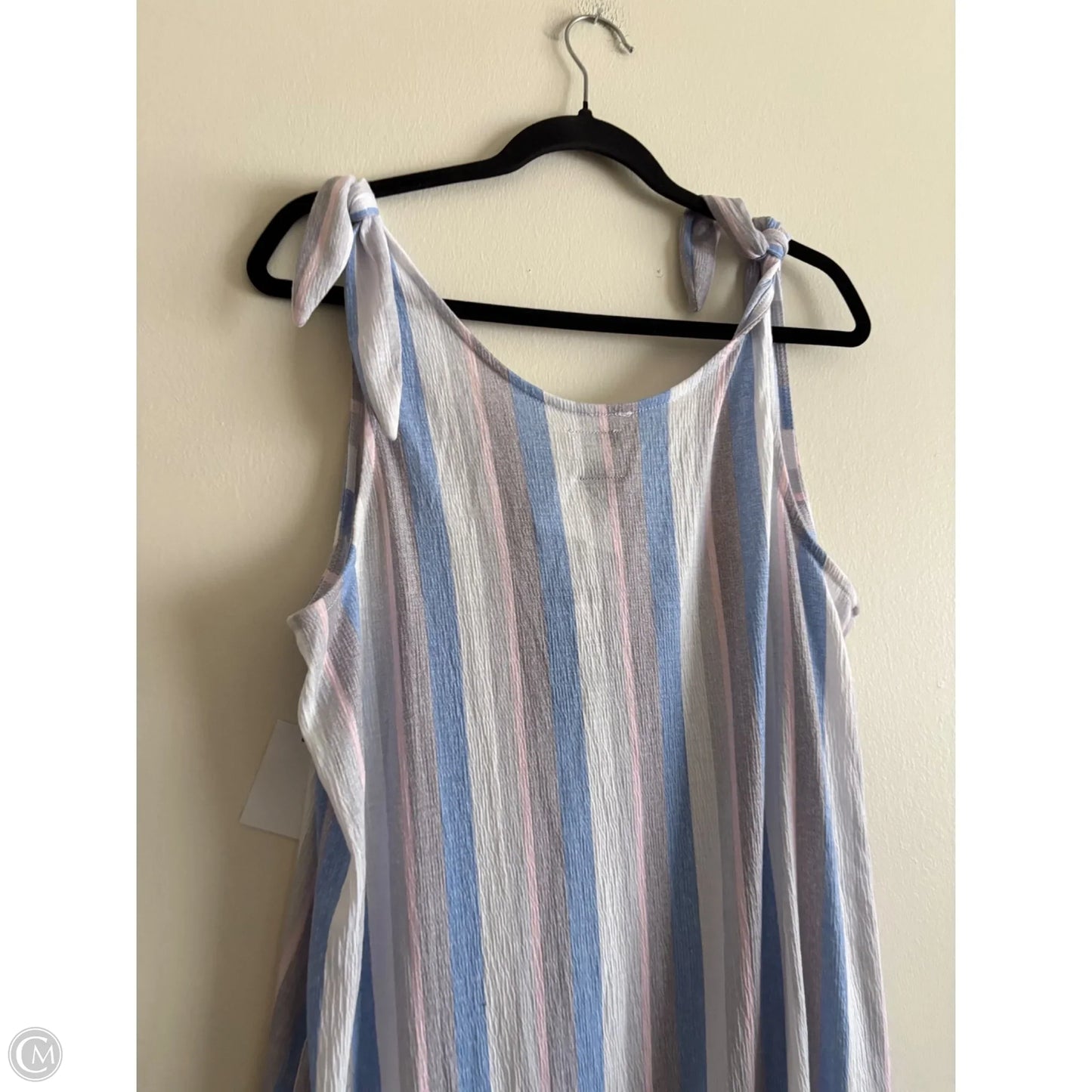Dress Casual Short By Laura Ashley In Striped Pattern, Size: Xl