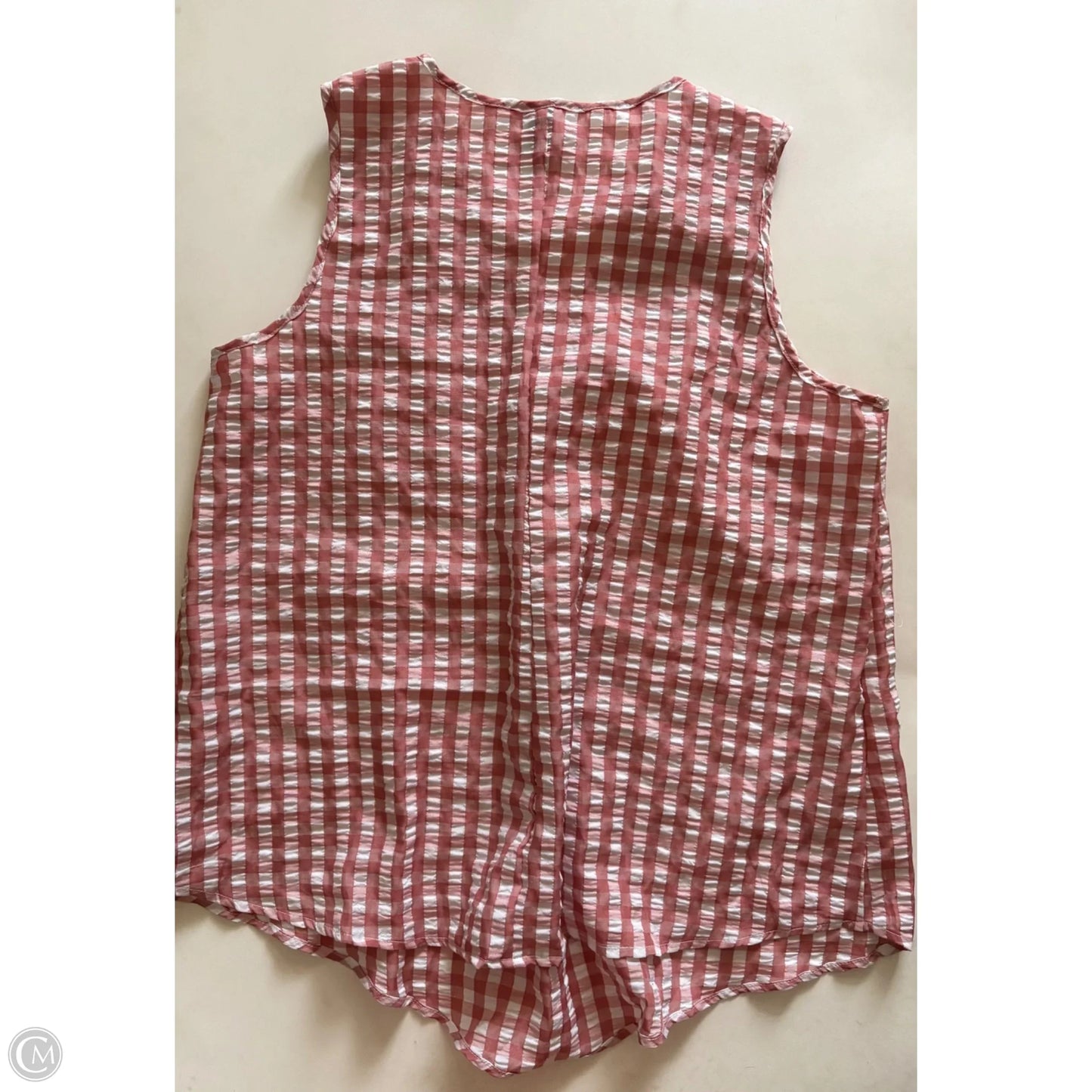 Top Sleeveless By Emery Rose In Peach, Size: 1x