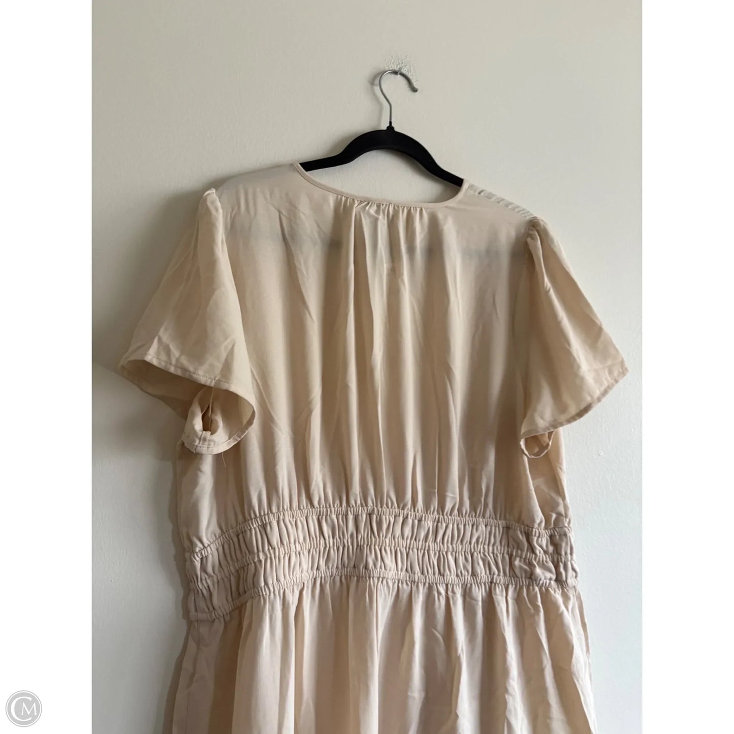 Dress Casual Midi By Express In Beige, Size: Xl