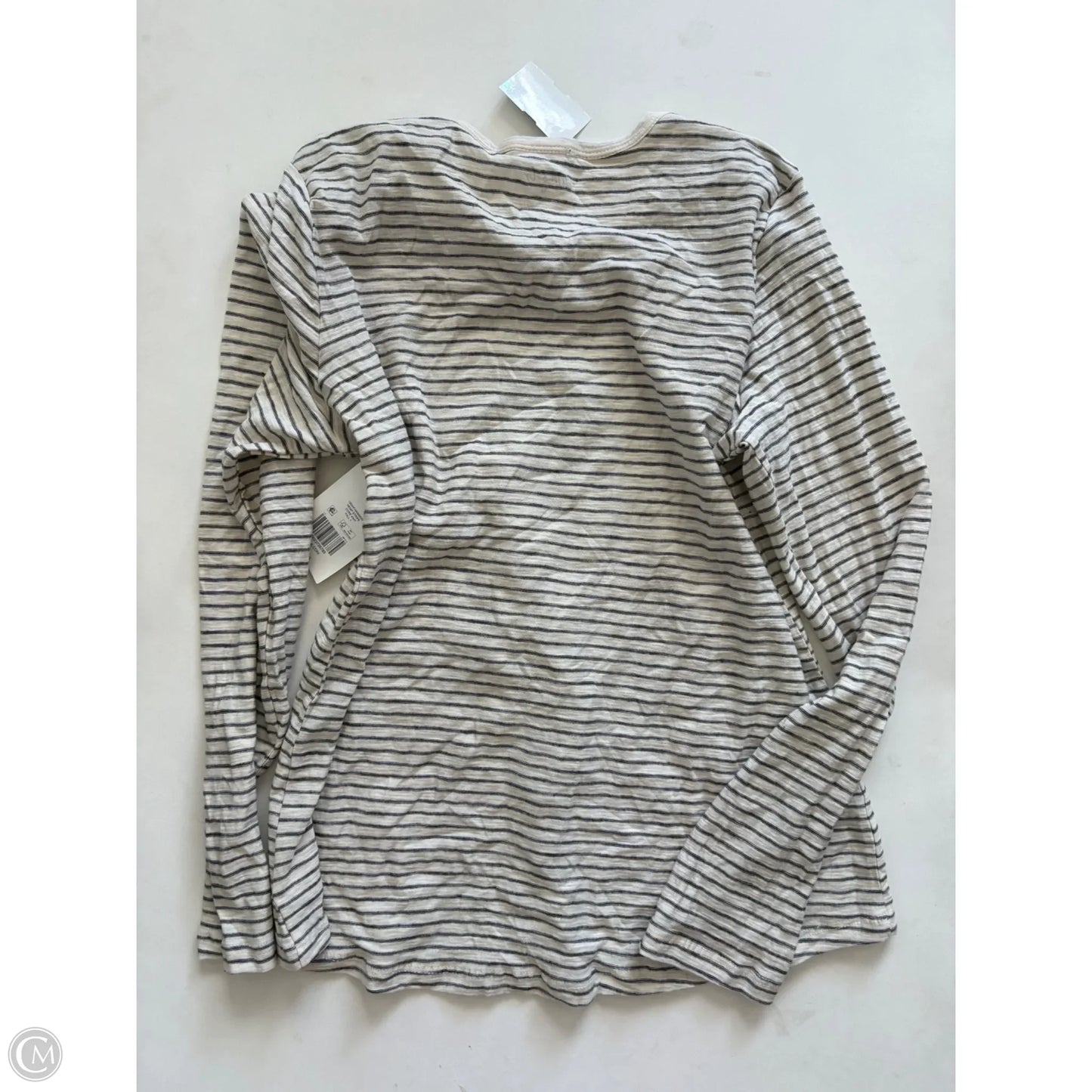 Top Long Sleeve By Wonderly In Striped Pattern, Size: M