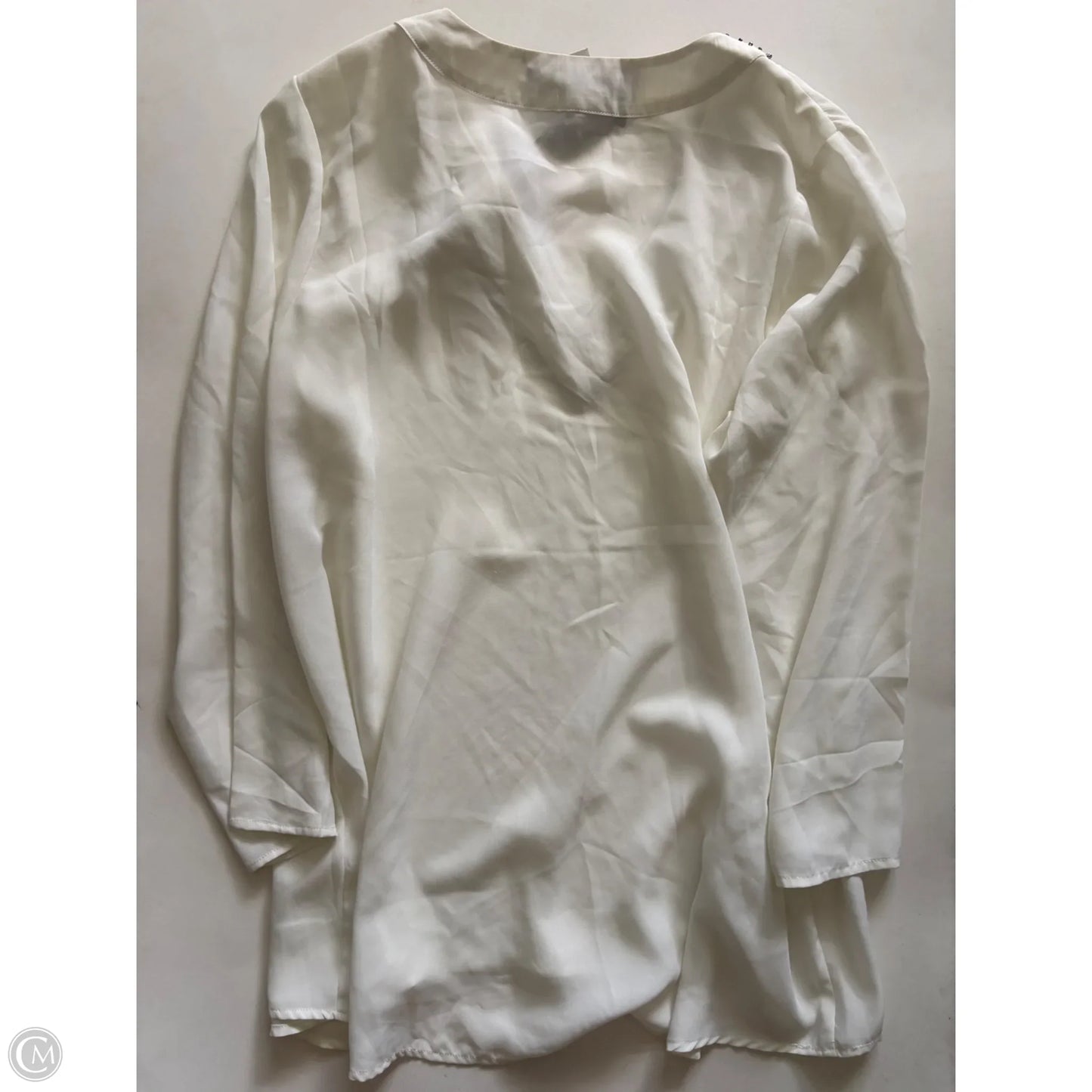 Top Long Sleeve By Rose And Olive In White, Size: 1x