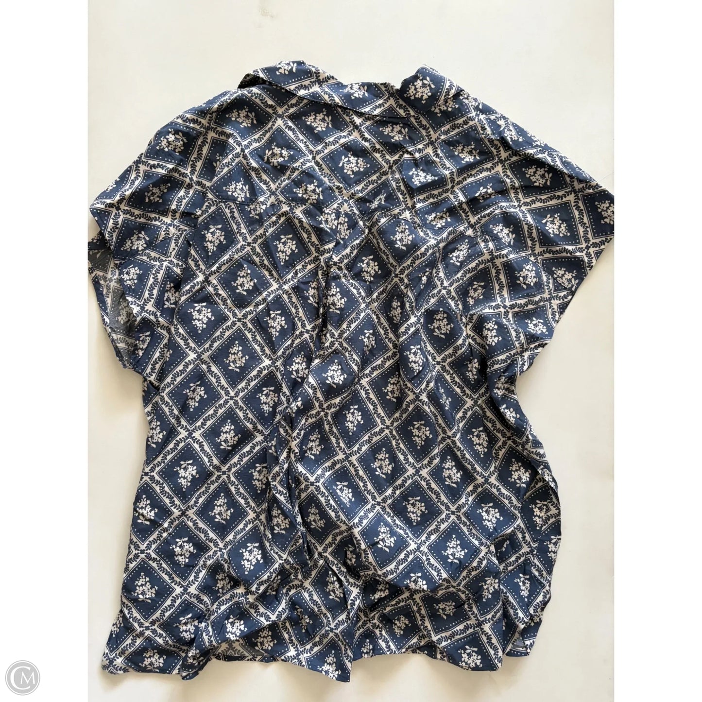 Top Short Sleeve By Loft In Blue, Size: Xl