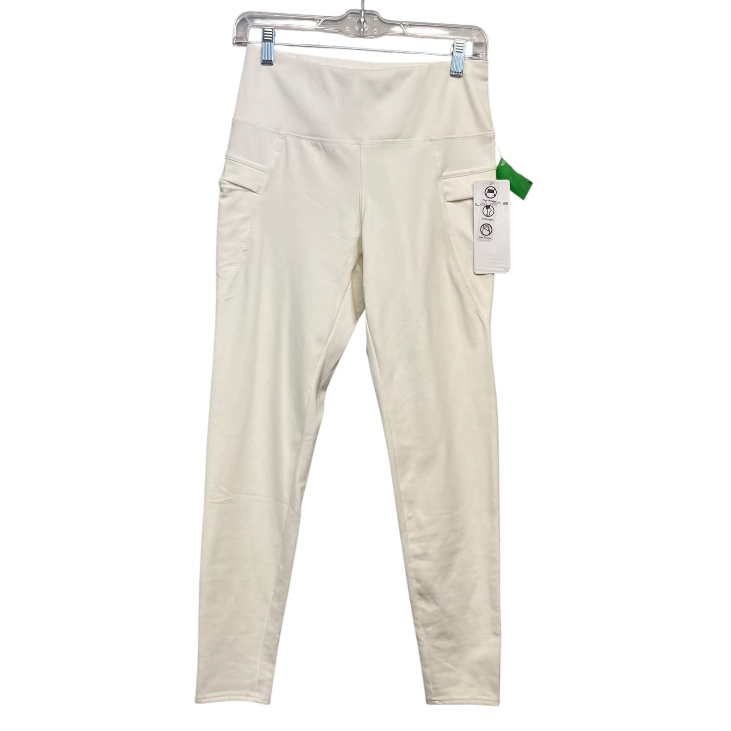 Athletic Leggings By Layer 8 In Ivory, Size:S