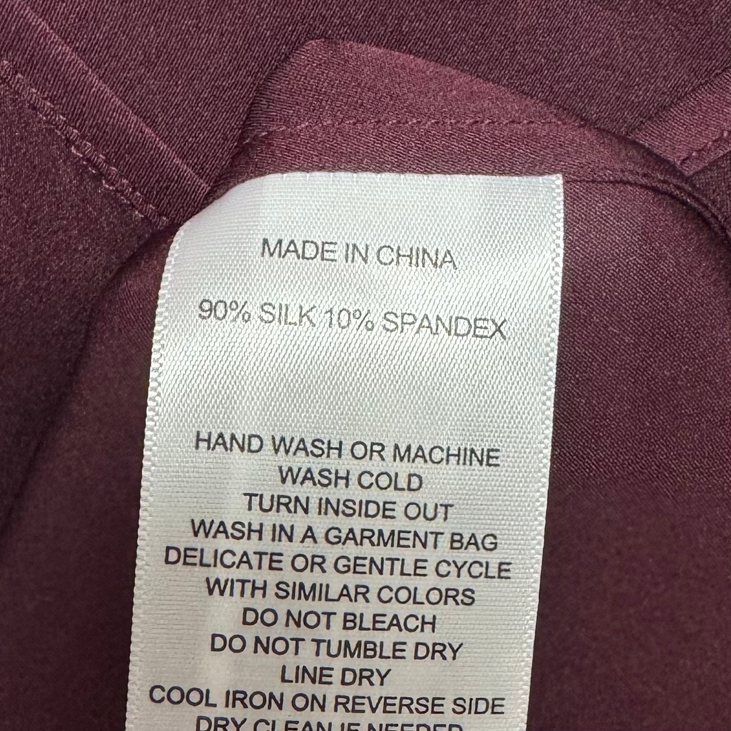 Silk Top Sleeveless By Quince In Maroon, Size: Xs