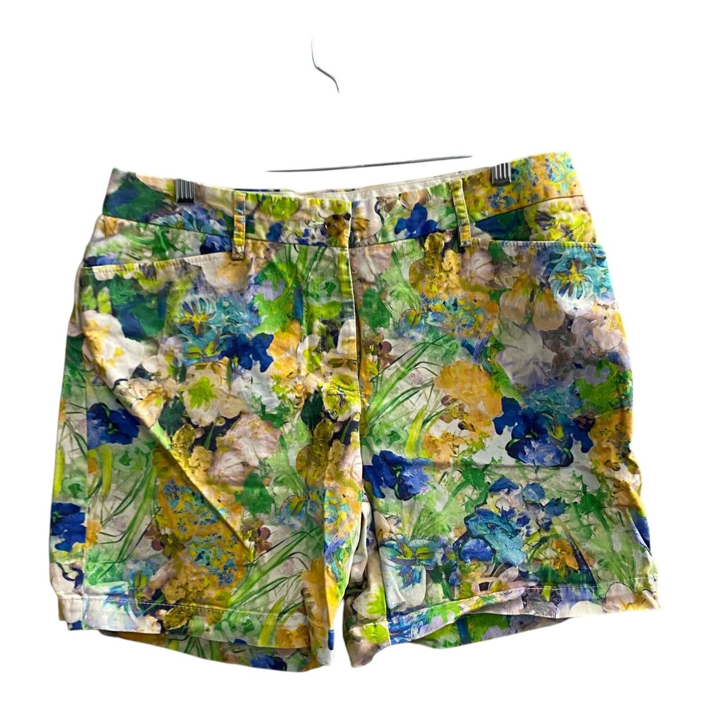 Shorts By Lands End In Green & Yellow, Size:10