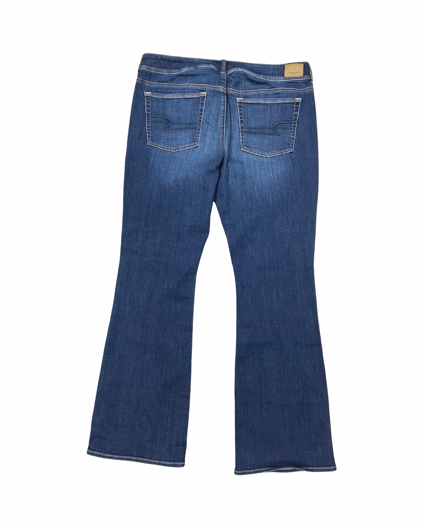 Jeans Boot Cut By American Eagle In Blue Denim, Size:18