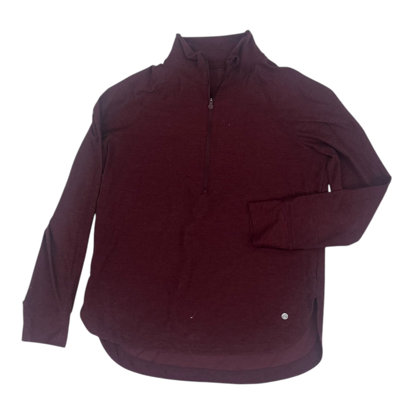 Athletic Top Ls Collar By Apana In Red, Size:S