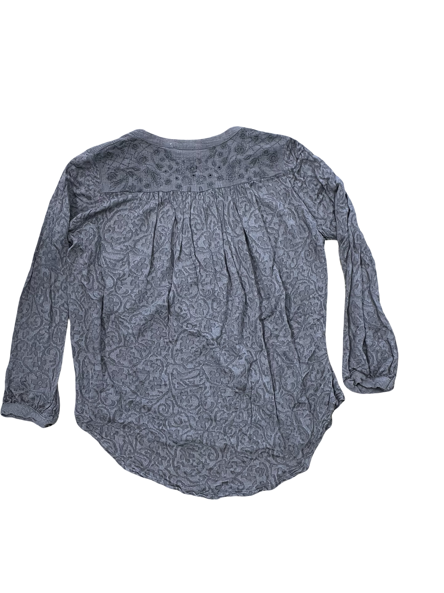 Blouse Ls By Lucky Brand In Grey, Size:S