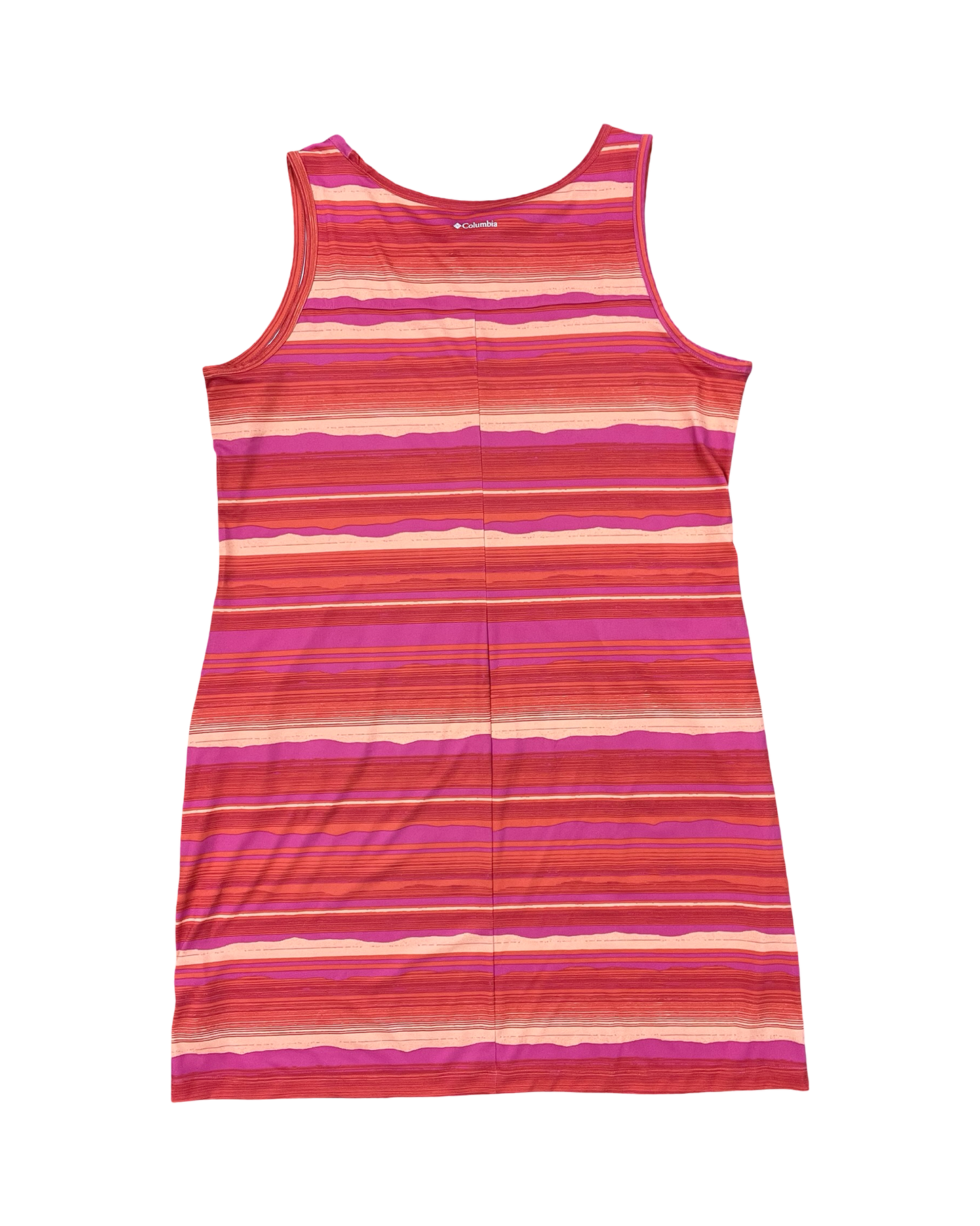 Dress Casual Midi By Columbia In Orange & Pink, Size:1X