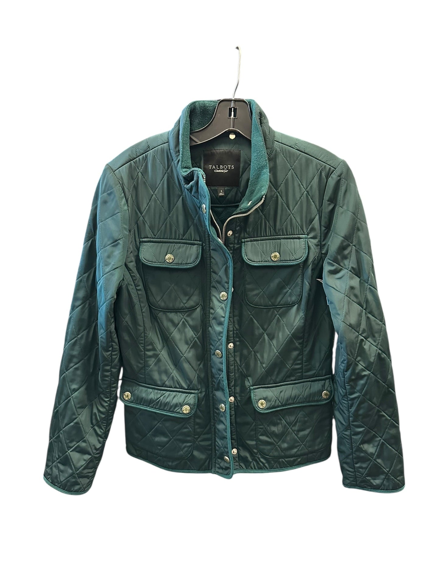 Jacket Puffer & Quilted By Talbots In Green, Size:S