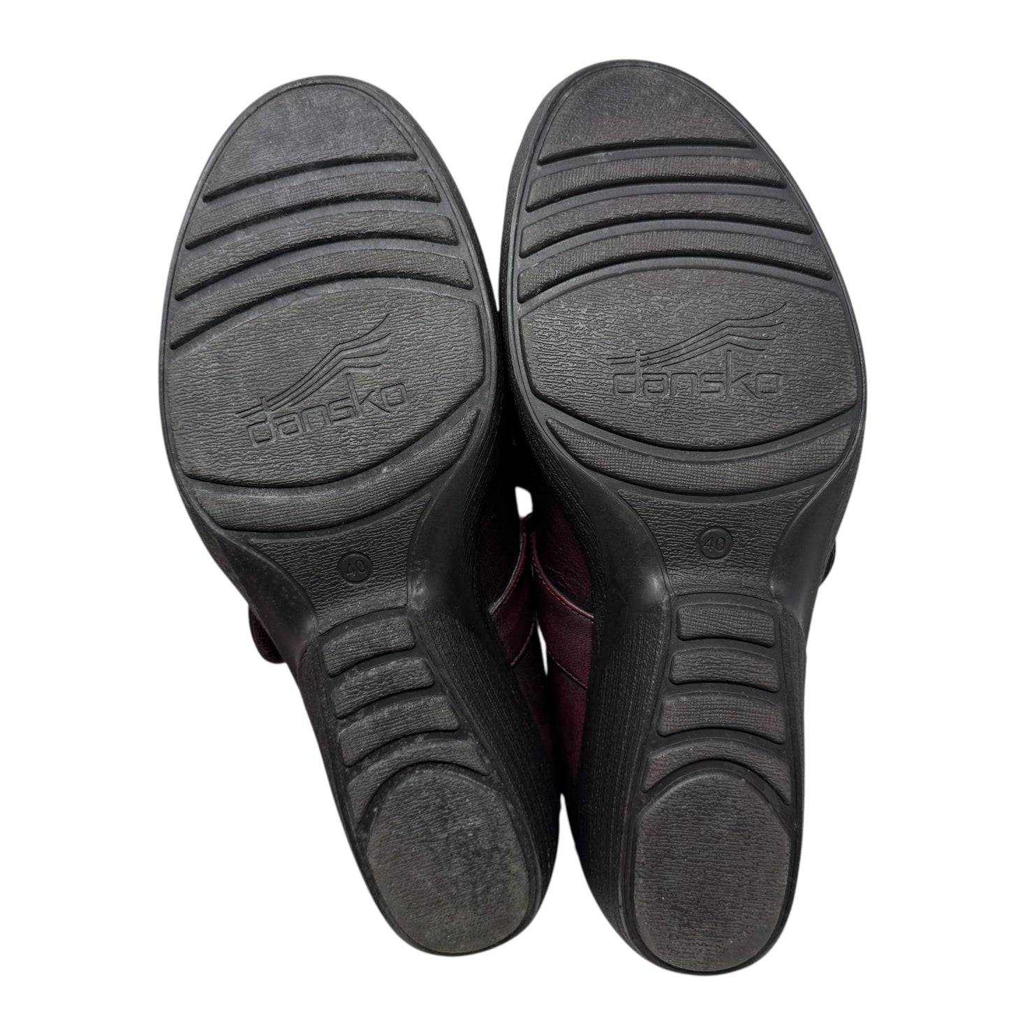 Shoes Heels Wedge By Dansko In Maroon, Size: 10 (40)