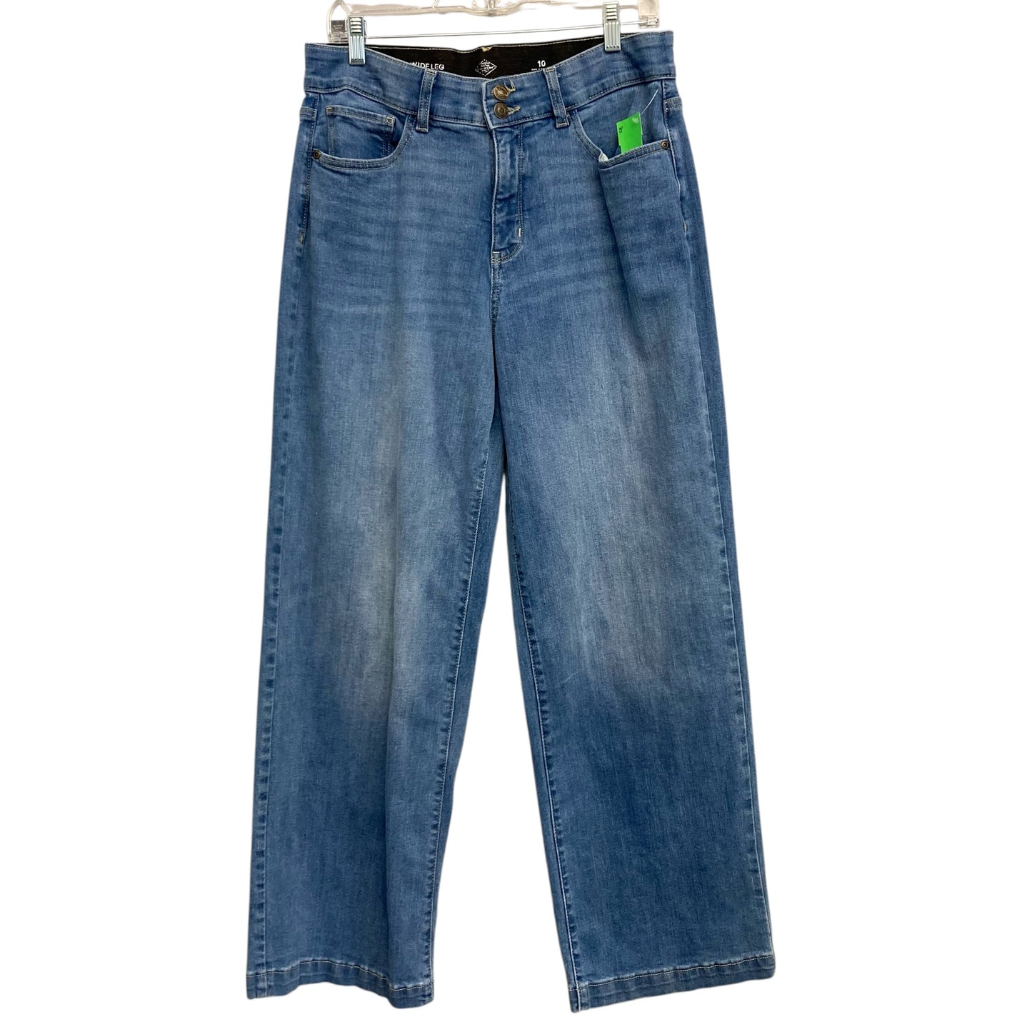 Jeans Wide Leg By St Johns Bay In Blue Denim, Size:10