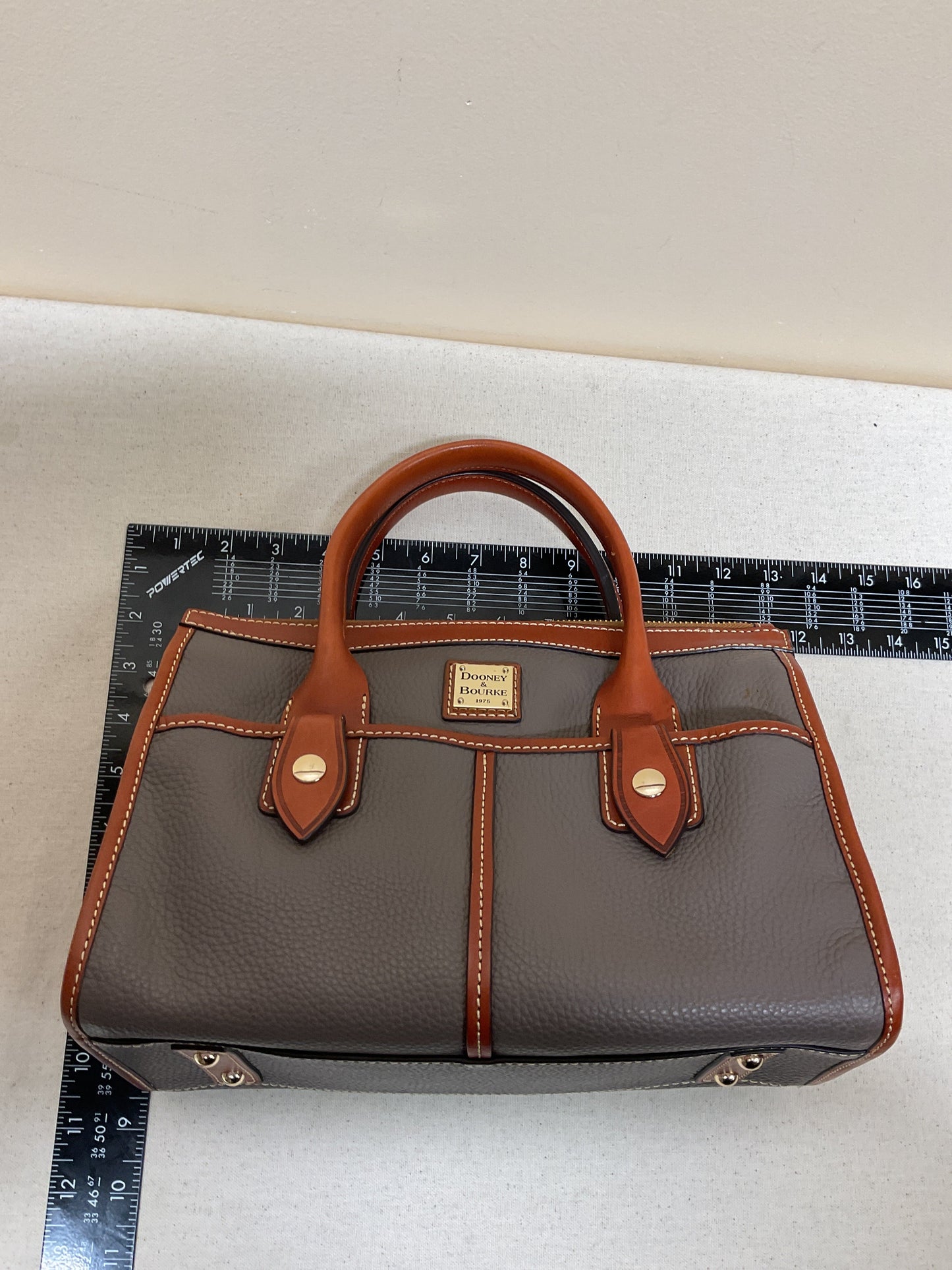 Handbag Designer By Dooney And Bourke In Grey (no long strap), Size:Small