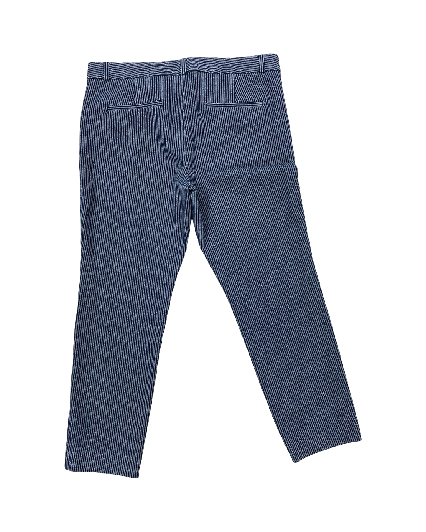 Pants Cropped By Banana Republic In Blue & White, Size:10