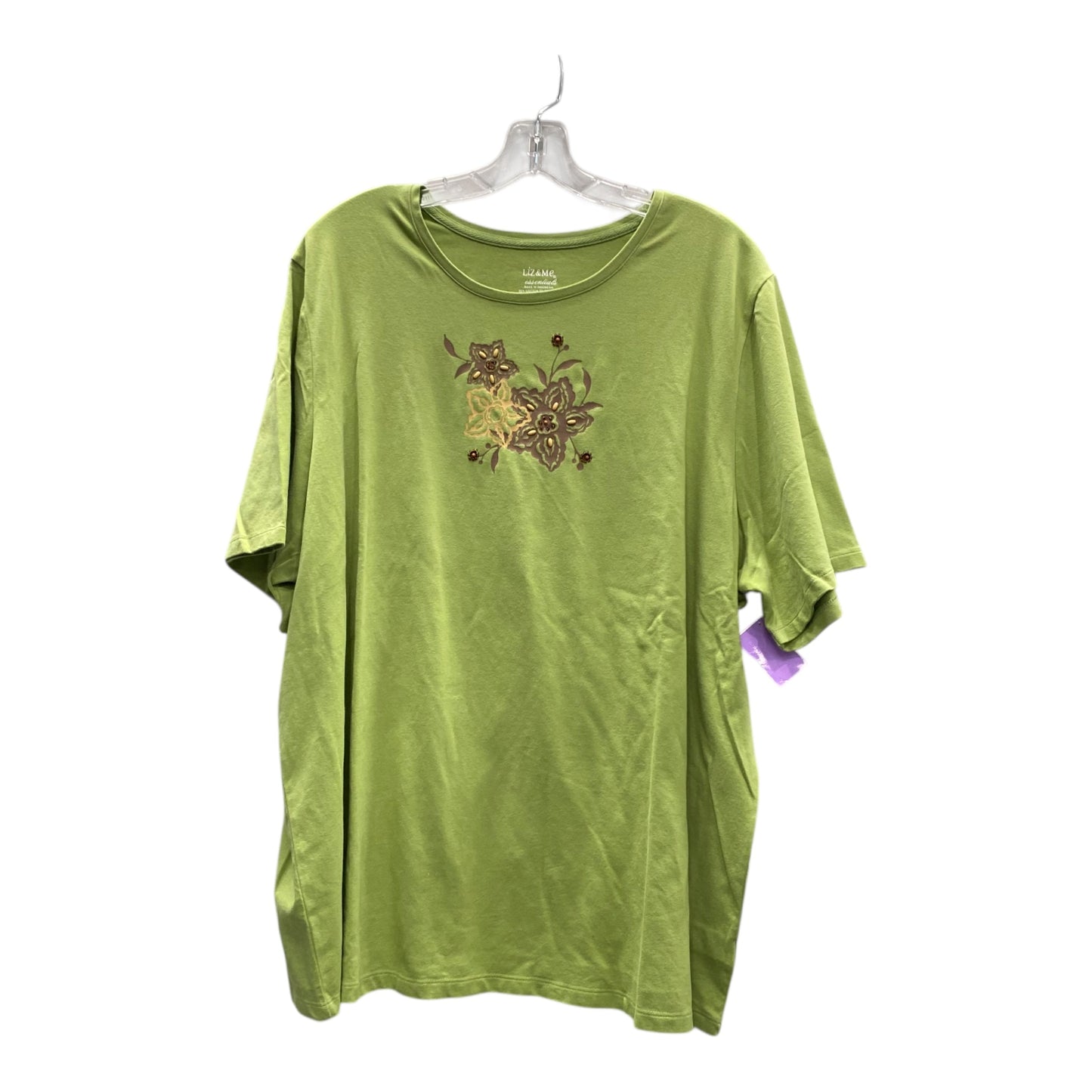 Top Ss By Liz And Me In Green, Size:2X