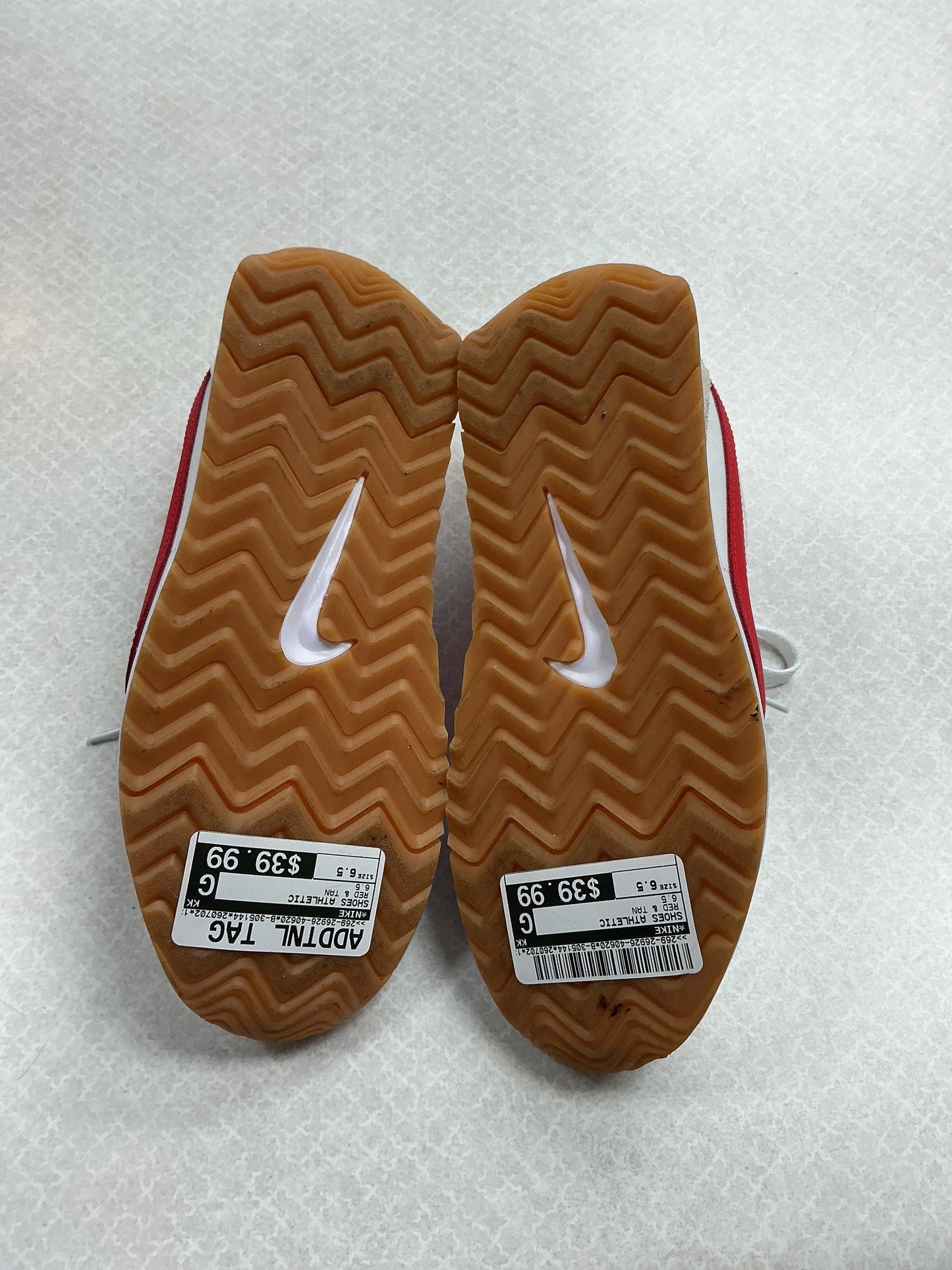 Shoes Athletic By Nike In Red & Tan, Size:6.5
