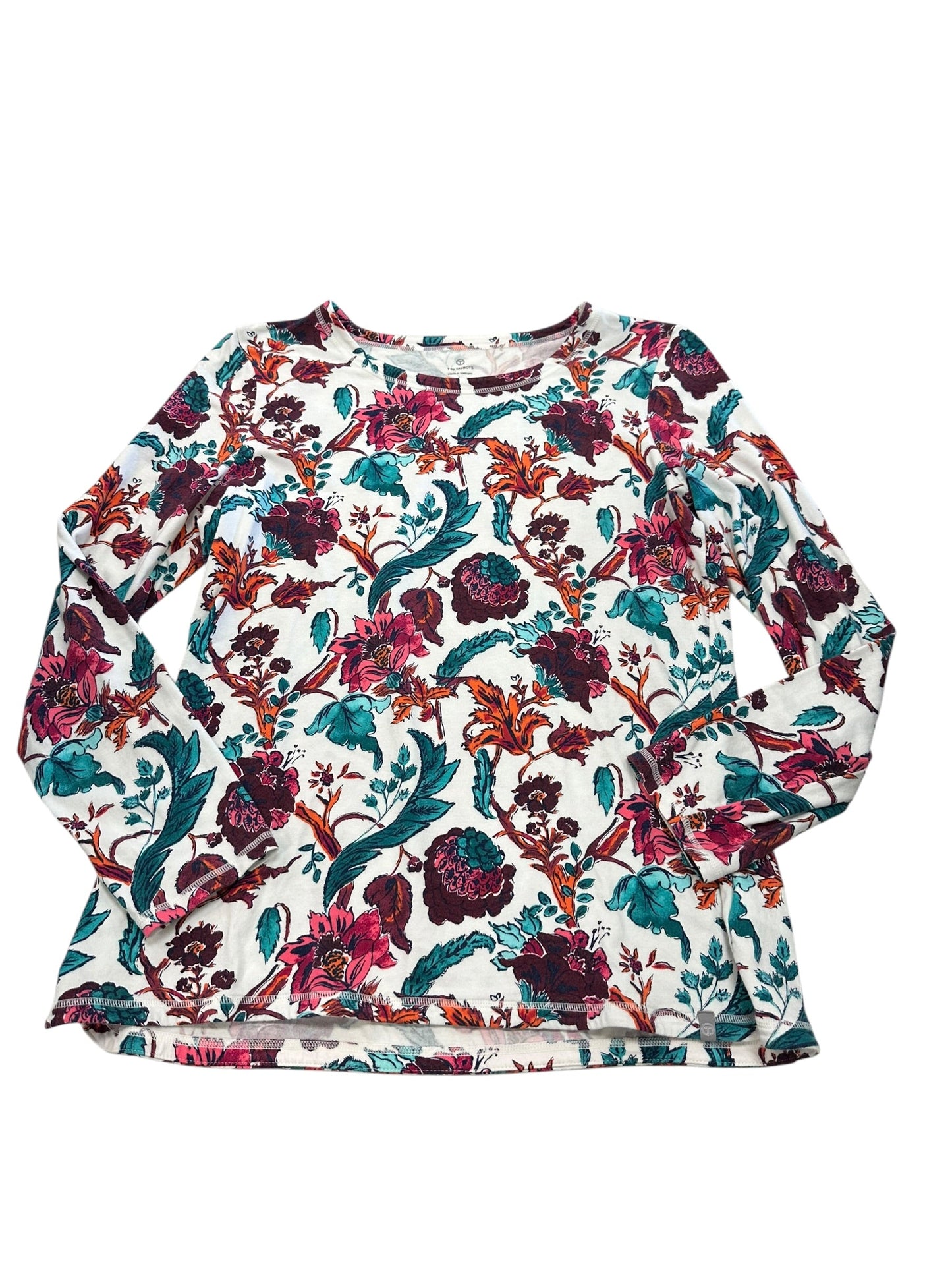 Top Ls By Talbots In Green & Purple, Size:L
