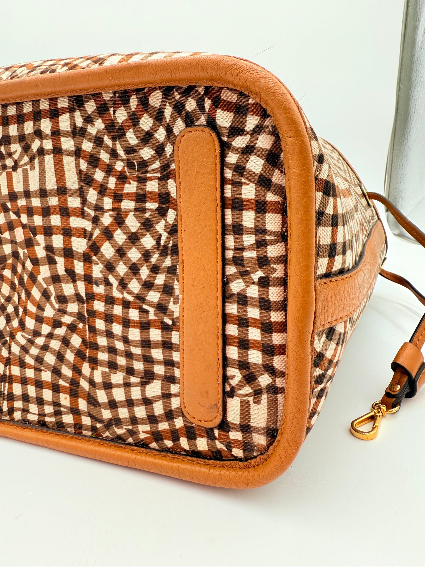 Tote Luxury Designer By Mcm In Tan, Size:Medium