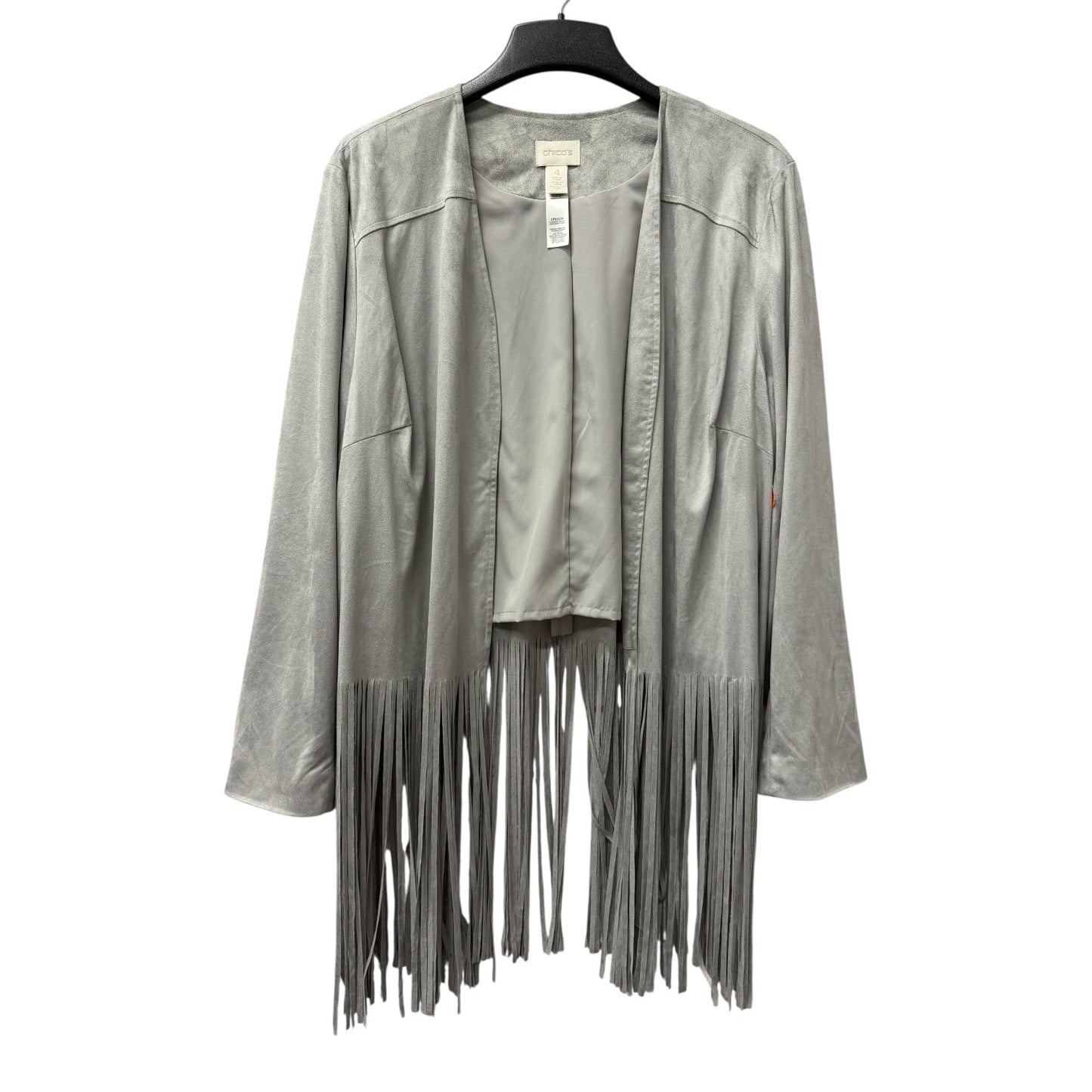 Jacket Other By Chicos In Grey, Size:1X
