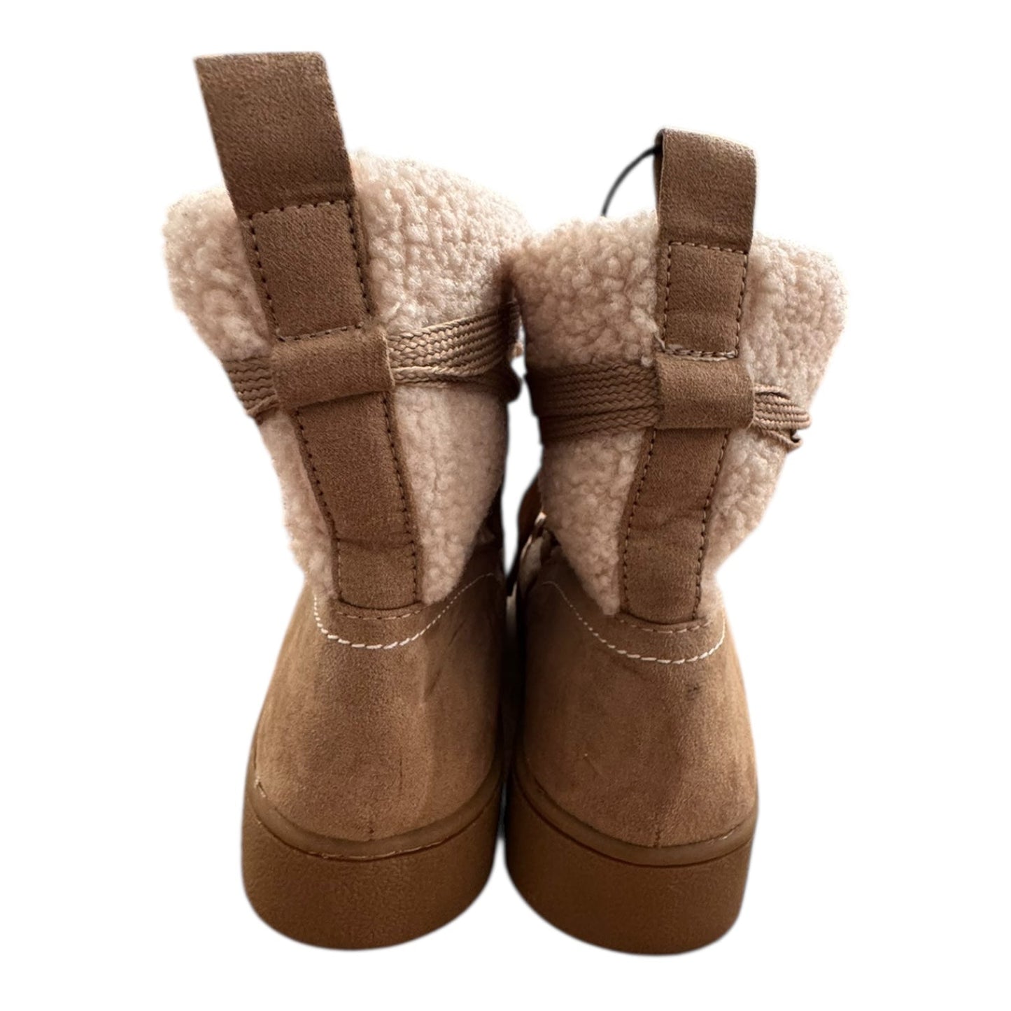 Boots Ankle Flats By Universal Thread In Cream & Tan, Size:7.5