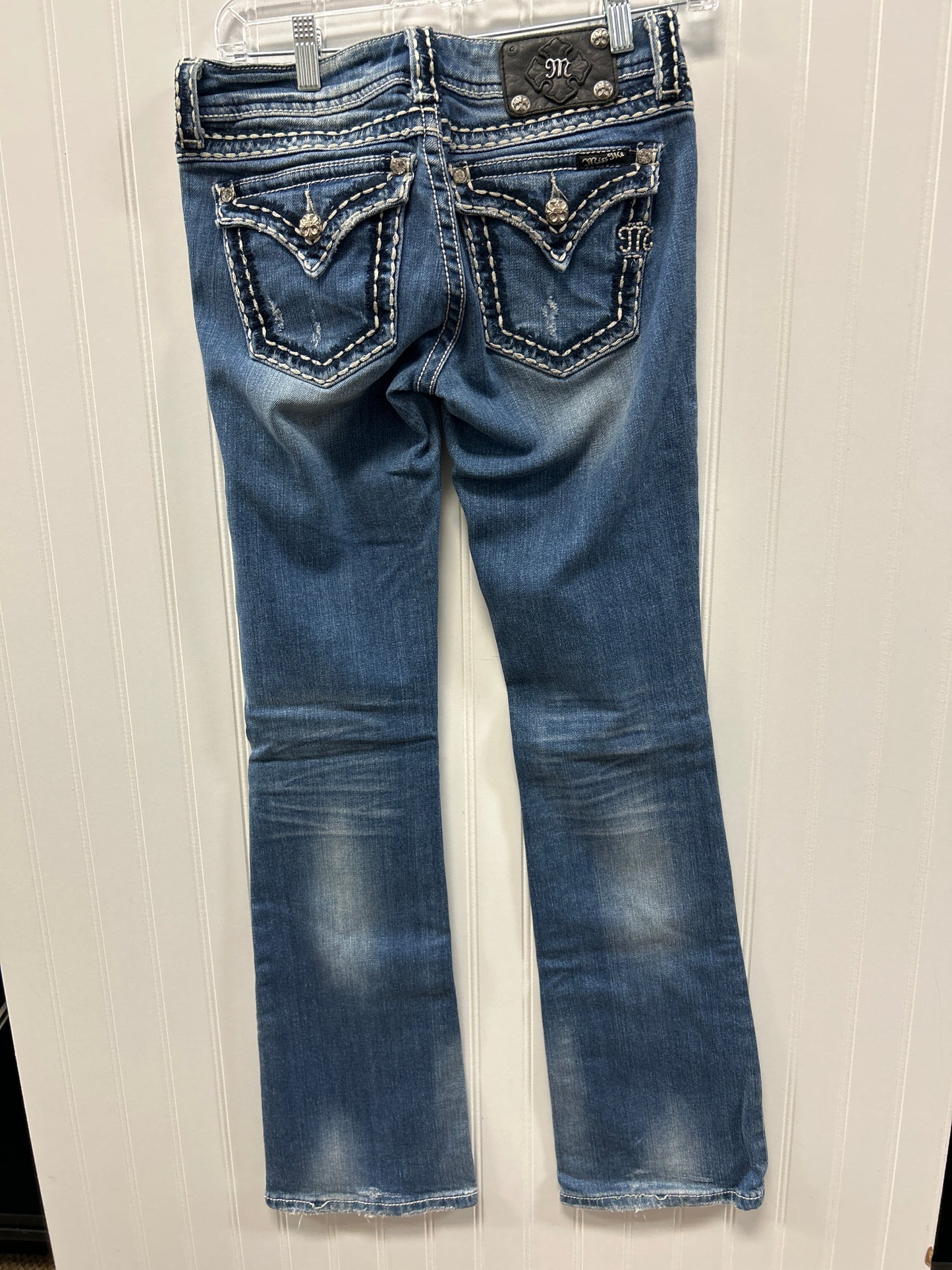 Jeans Boot Cut By Miss Me In Blue Denim, Size:4