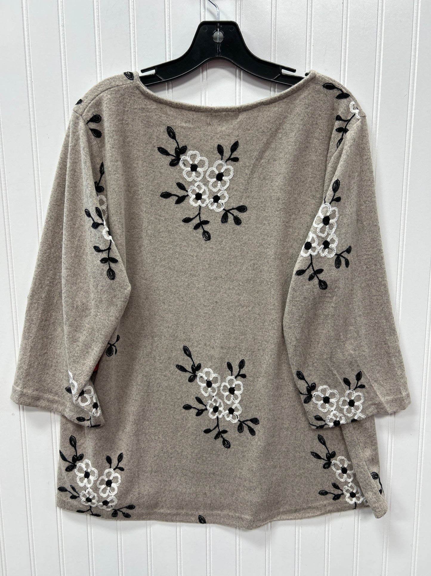 Top Ls By Cmc In Taupe, Size:1X