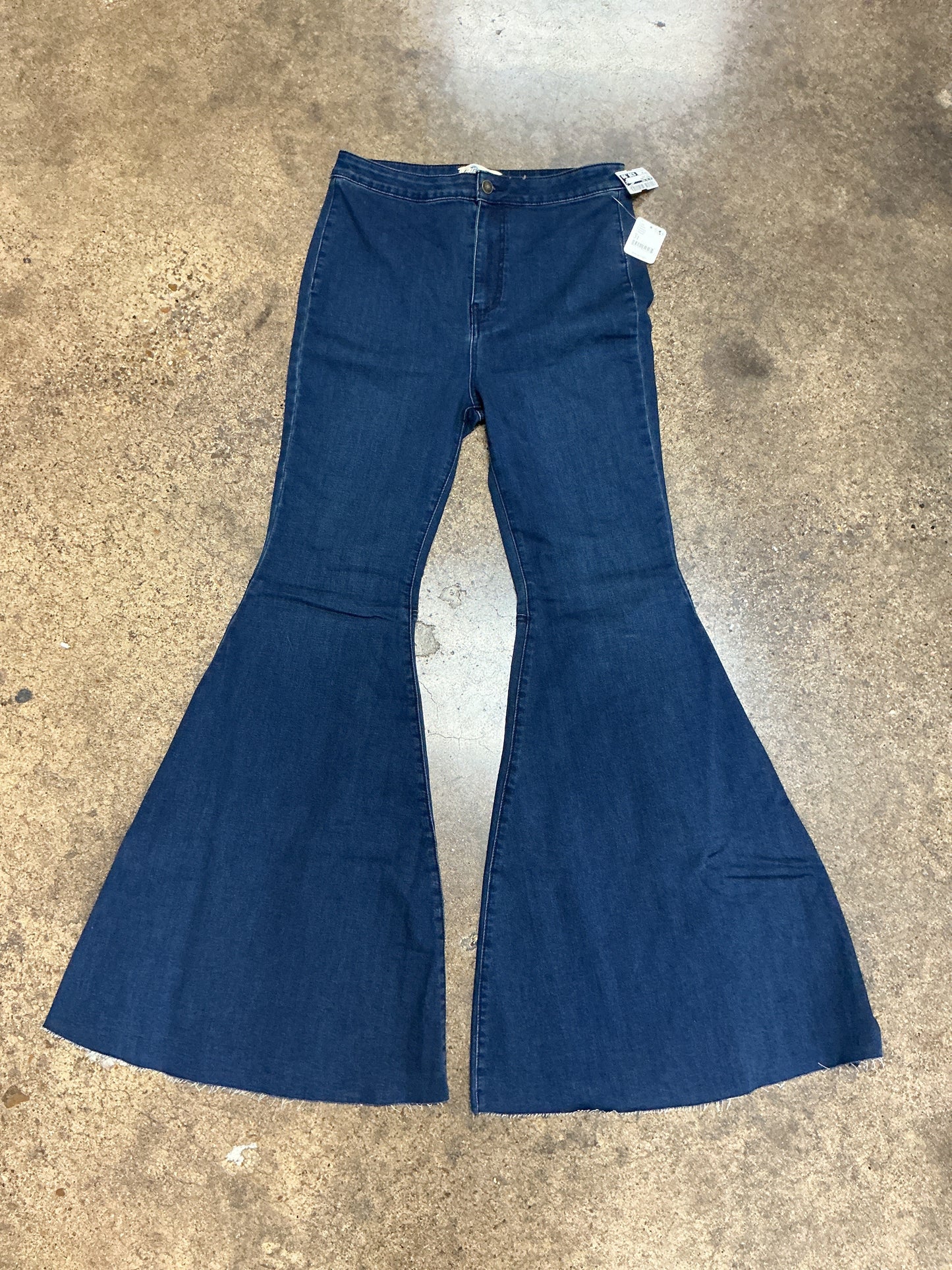 Jeans Flared By We The Free In Blue Denim, Size:12