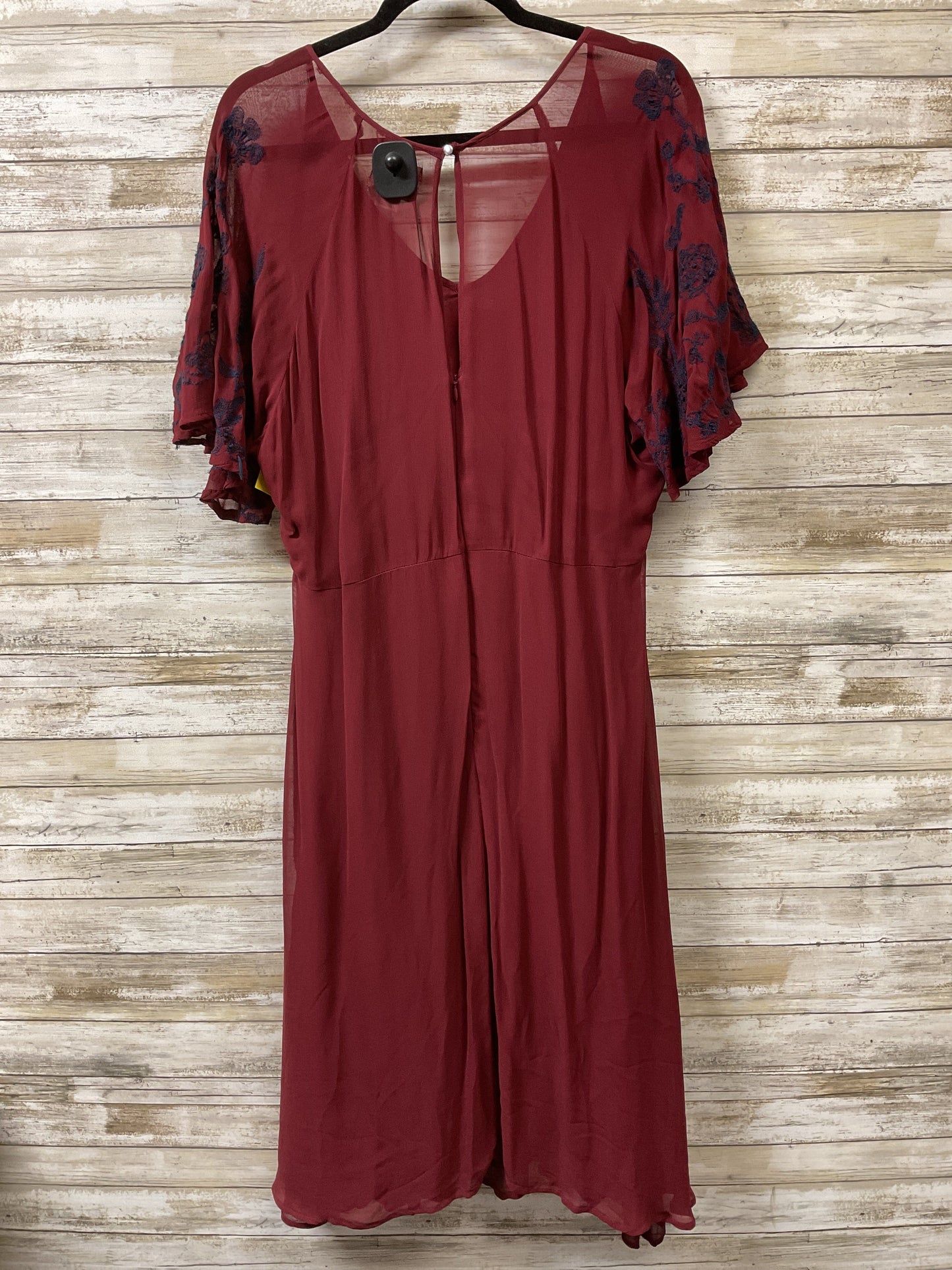 Dress Party Midi By Maeve In Red, Size:14