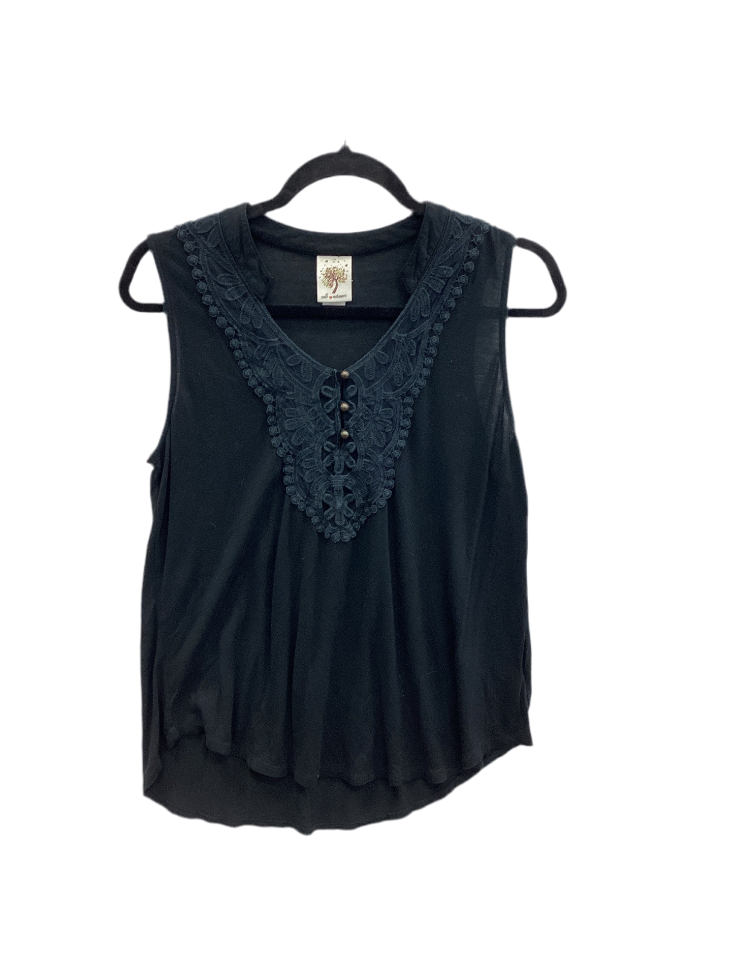 Top Sleeveless By Self Esteem In Black, Size:Xl