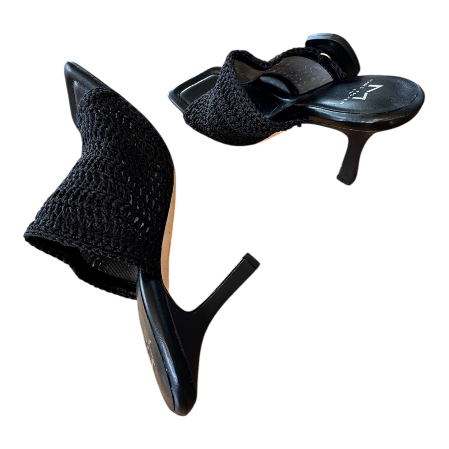 Sandals Heels Stiletto By Marc Fisher In Black, Size:9