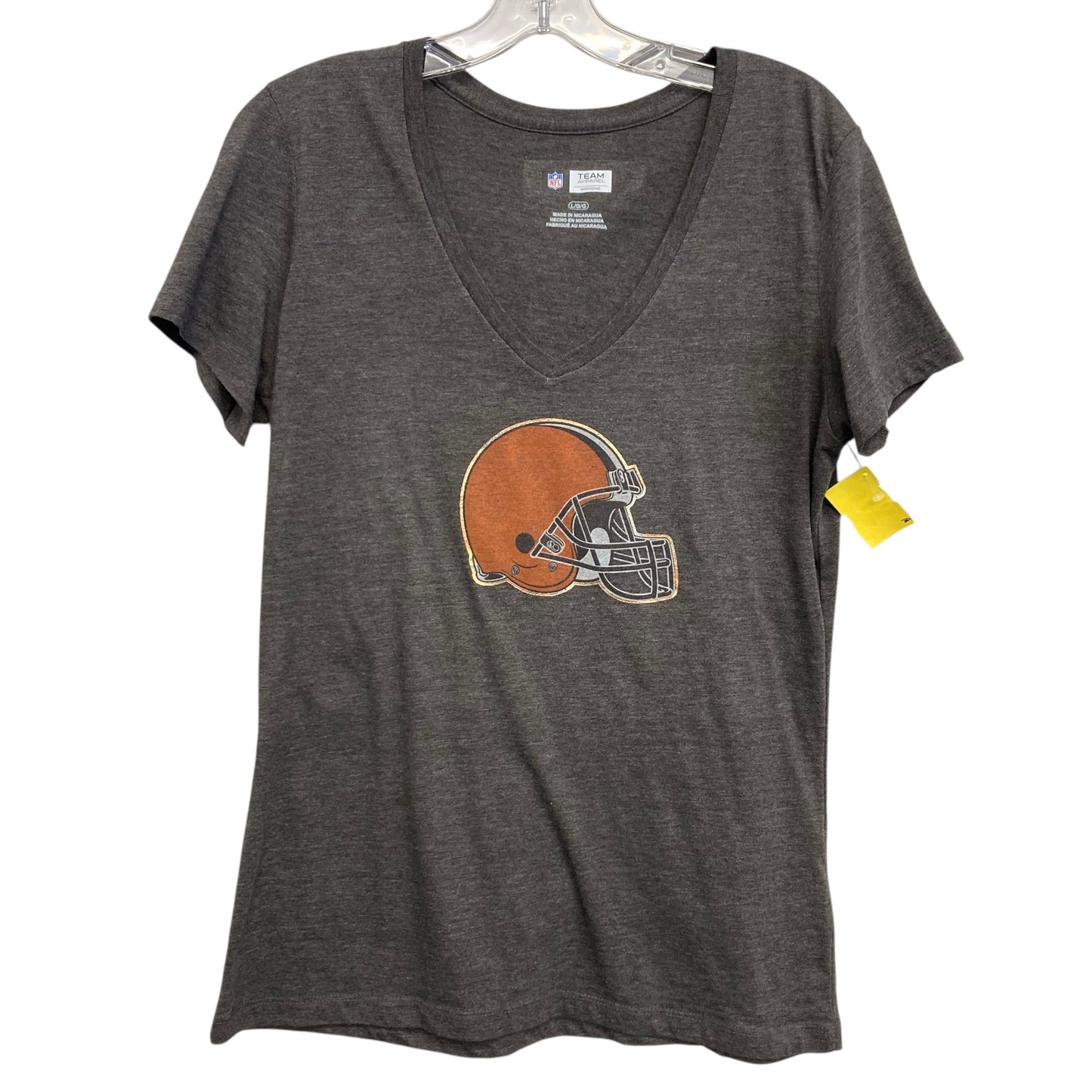 Athletic Top Ss By Nfl In Grey, Size:L