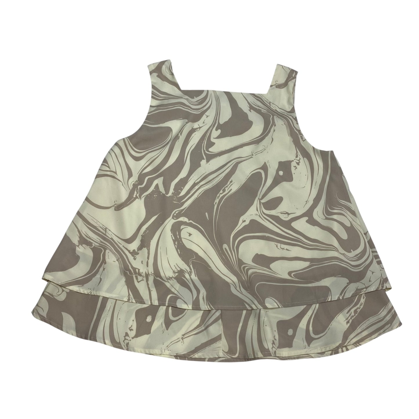 Top Sleeveless By Gilli In Brown & Cream, Size:S