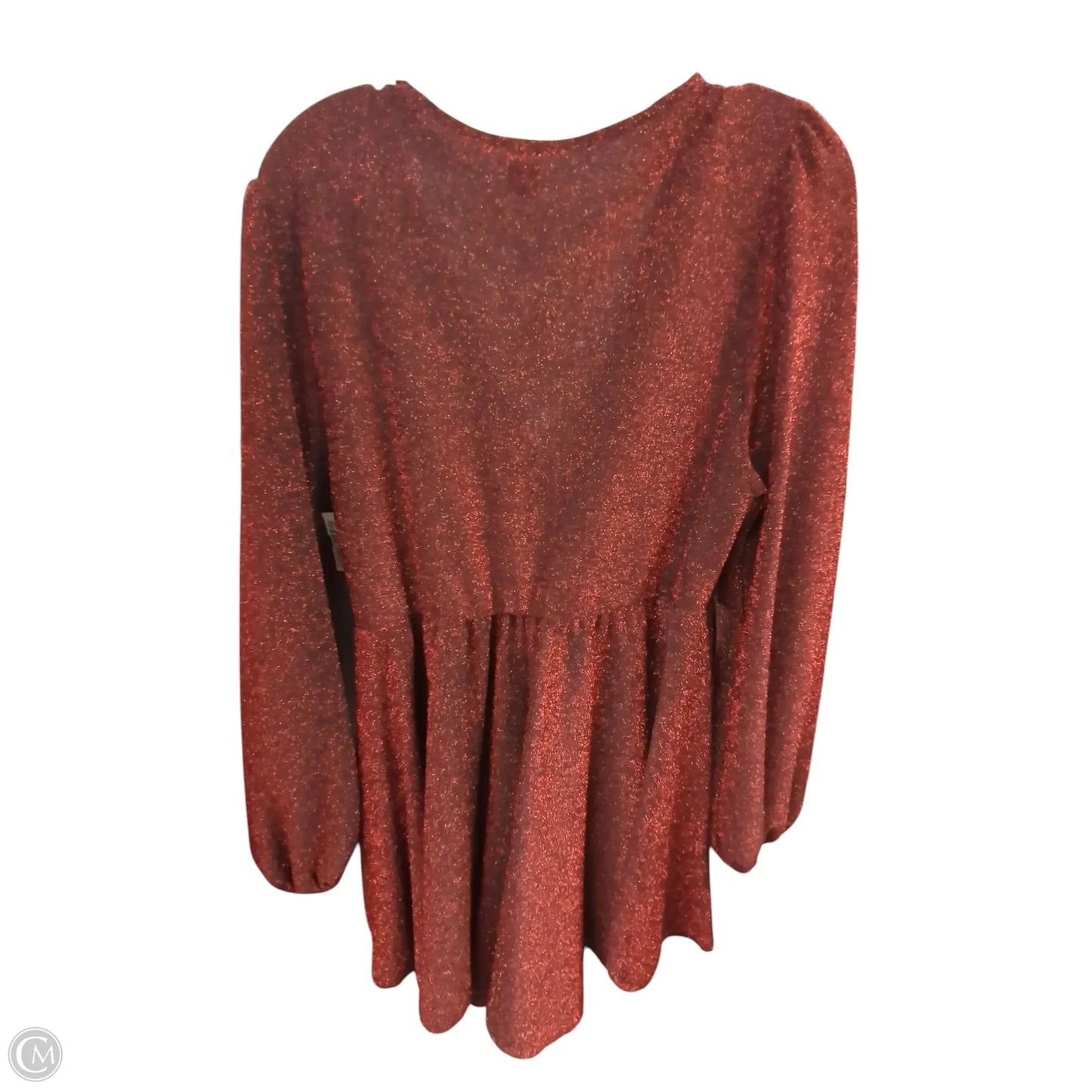 Top Long Sleeve By Shein In Red, Size: Xl