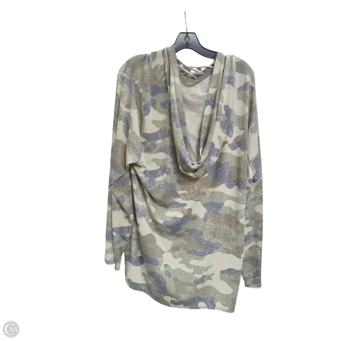 Sweater By Signature Studio In Camouflage Print, Size: 2x